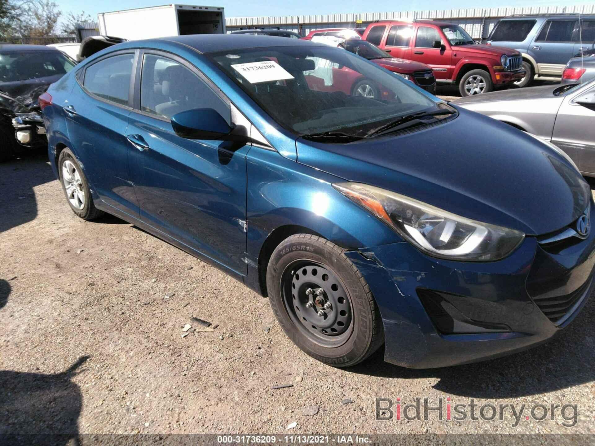 Фотография KMHDH4AE3GU601266 - HYUNDAI ELANTRA 2016