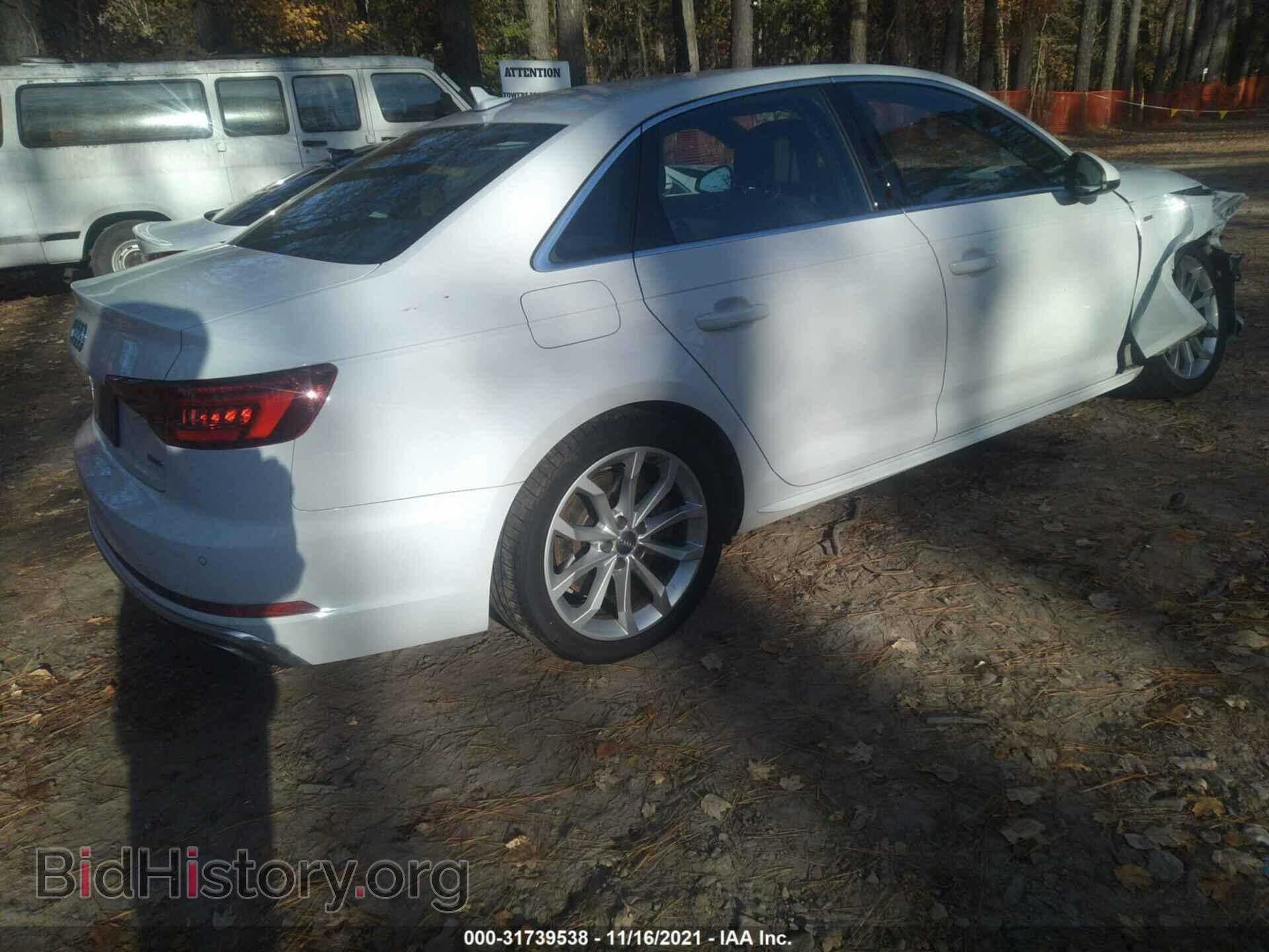 2019 AUDI A4 - VIN: WAUENAF4XKN001635 - Фото 4