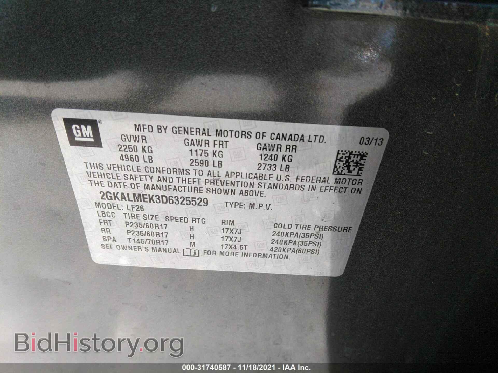 2013 GMC TERRAIN - VIN: 2GKALMEK3D6325529 - Photo 9