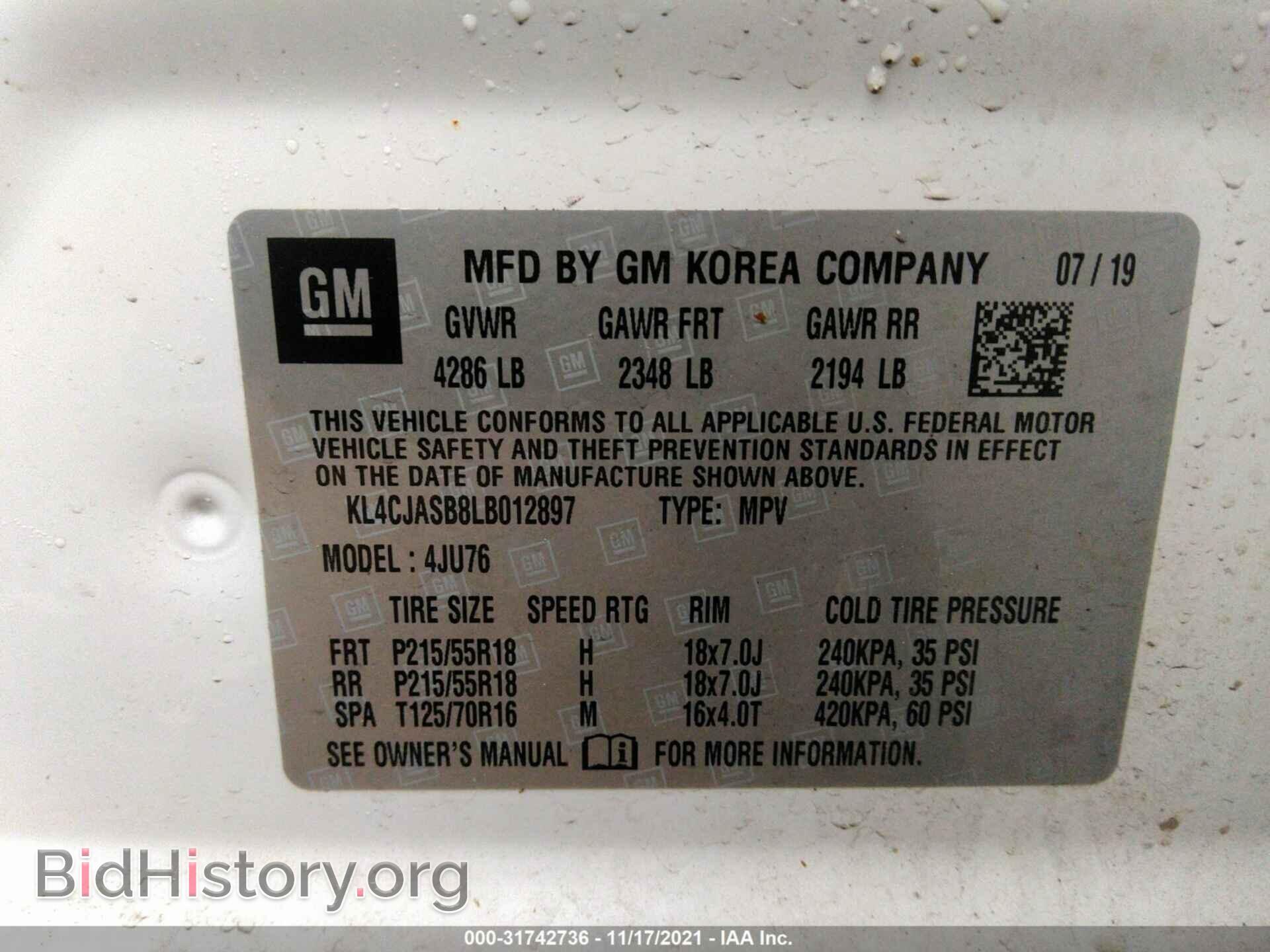2020 BUICK ENCORE - VIN: KL4CJASB8LB012897 - Photo 9
