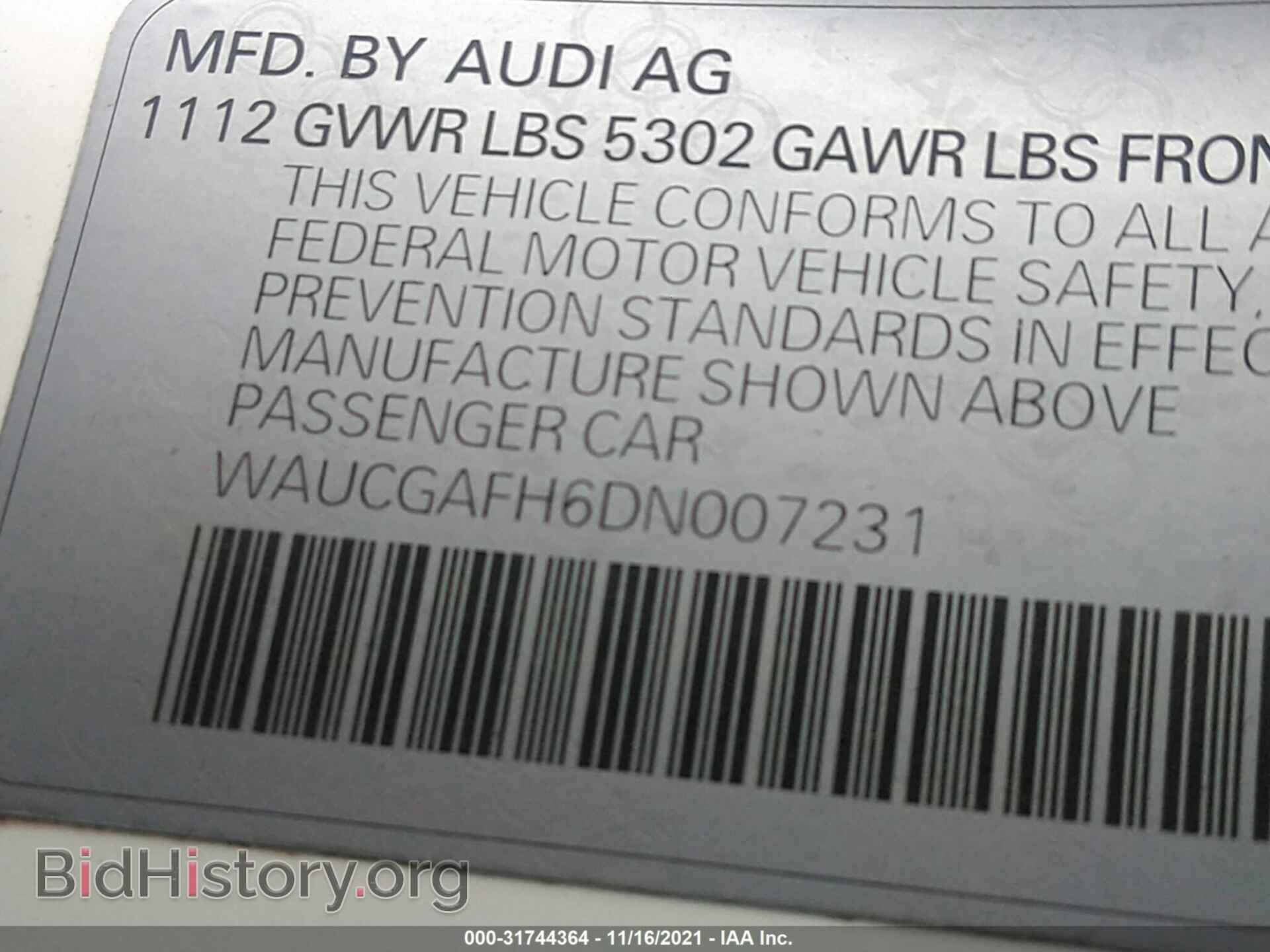 2013 AUDI S5 - VIN: WAUCGAFH6DN007231 - Photo 8