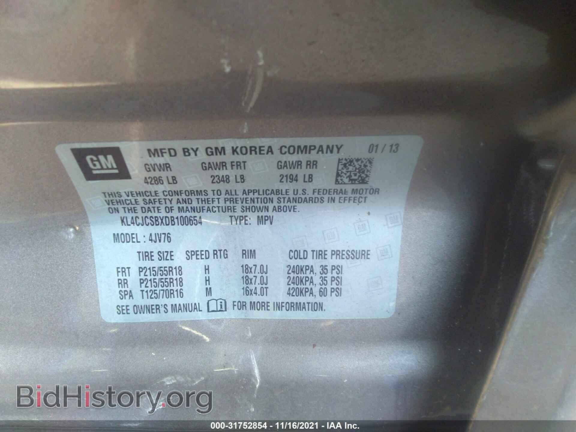 2013 BUICK ENCORE - VIN: KL4CJCSBXDB100654 - Photo 9