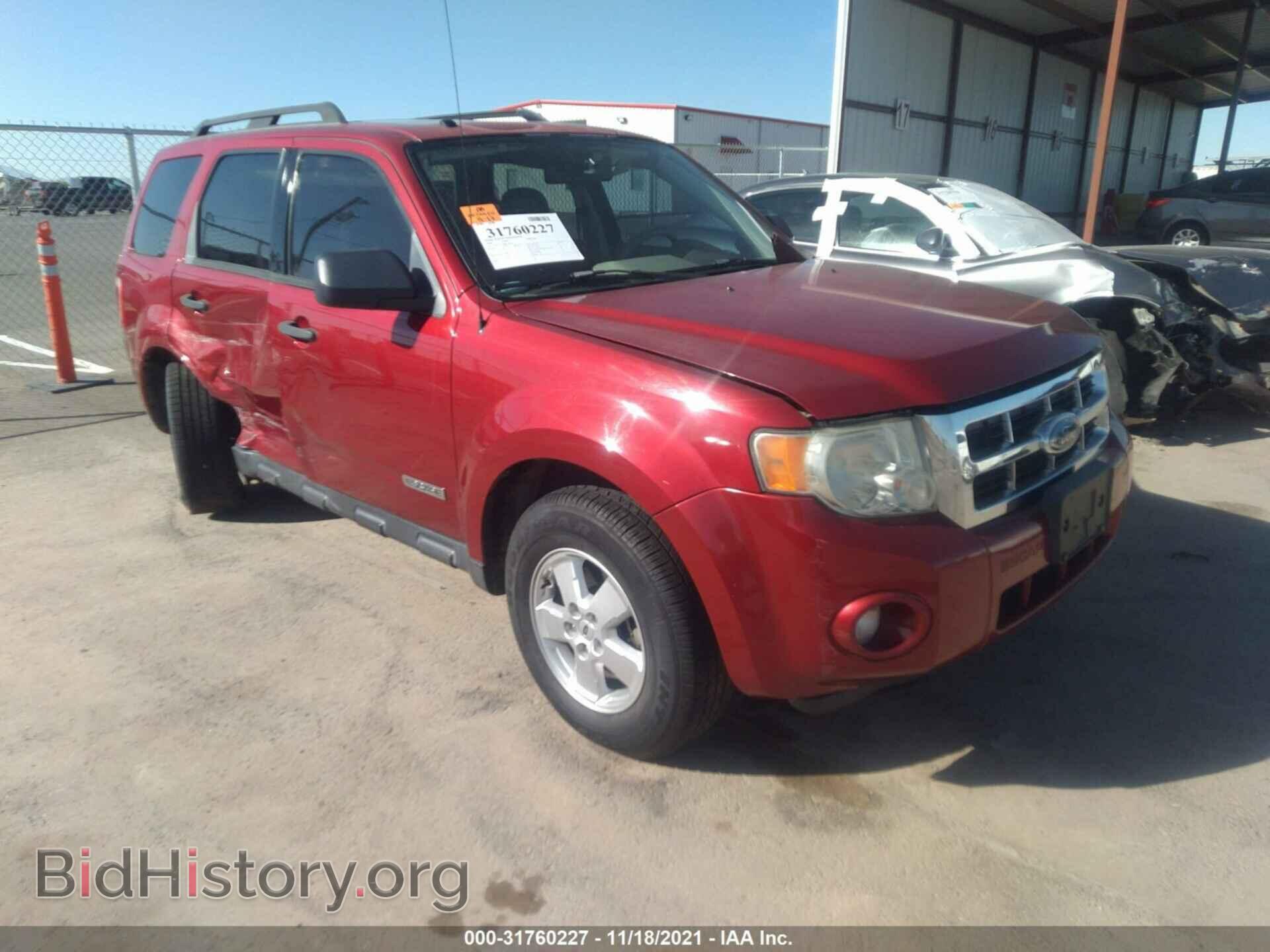 Photo 1FMCU03Z98KC08207 - FORD ESCAPE 2008