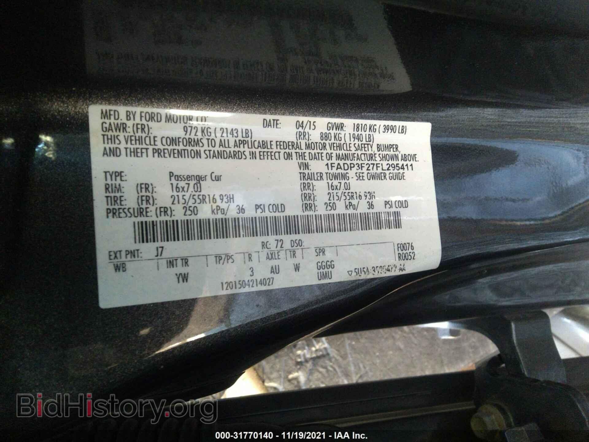 2015 FORD FOCUS - VIN: 1FADP3F27FL295411 - Фото 9