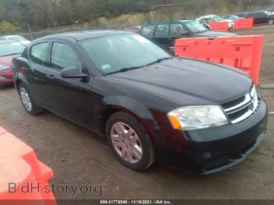 2013 Dodge AVENGER SE, черный — VIN 1C3CDZAB5DN753767, IAAI