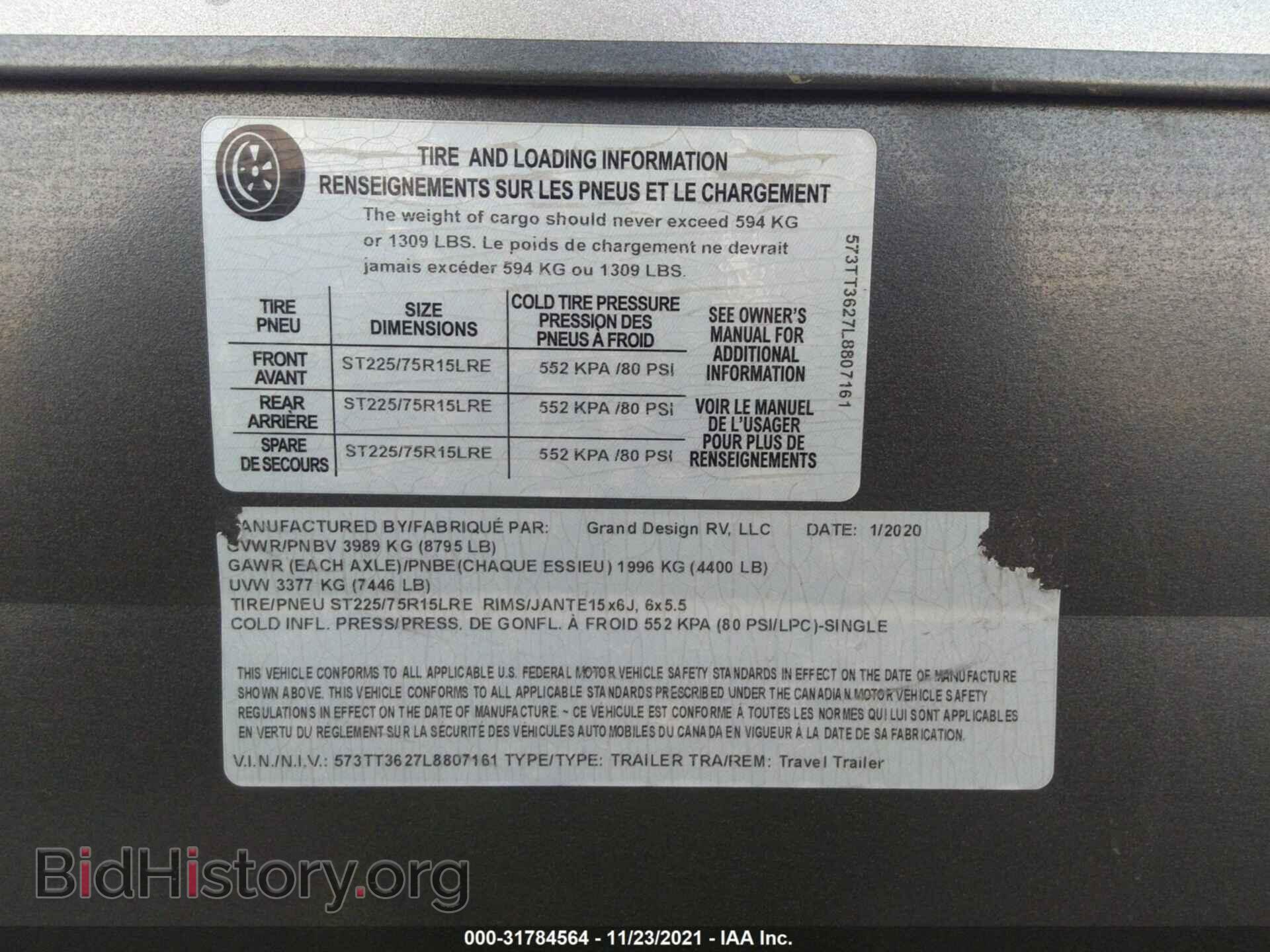 2020 GRAND DESIGN TRANSCEND - VIN: 573TT3627L8807161 - Фото 7