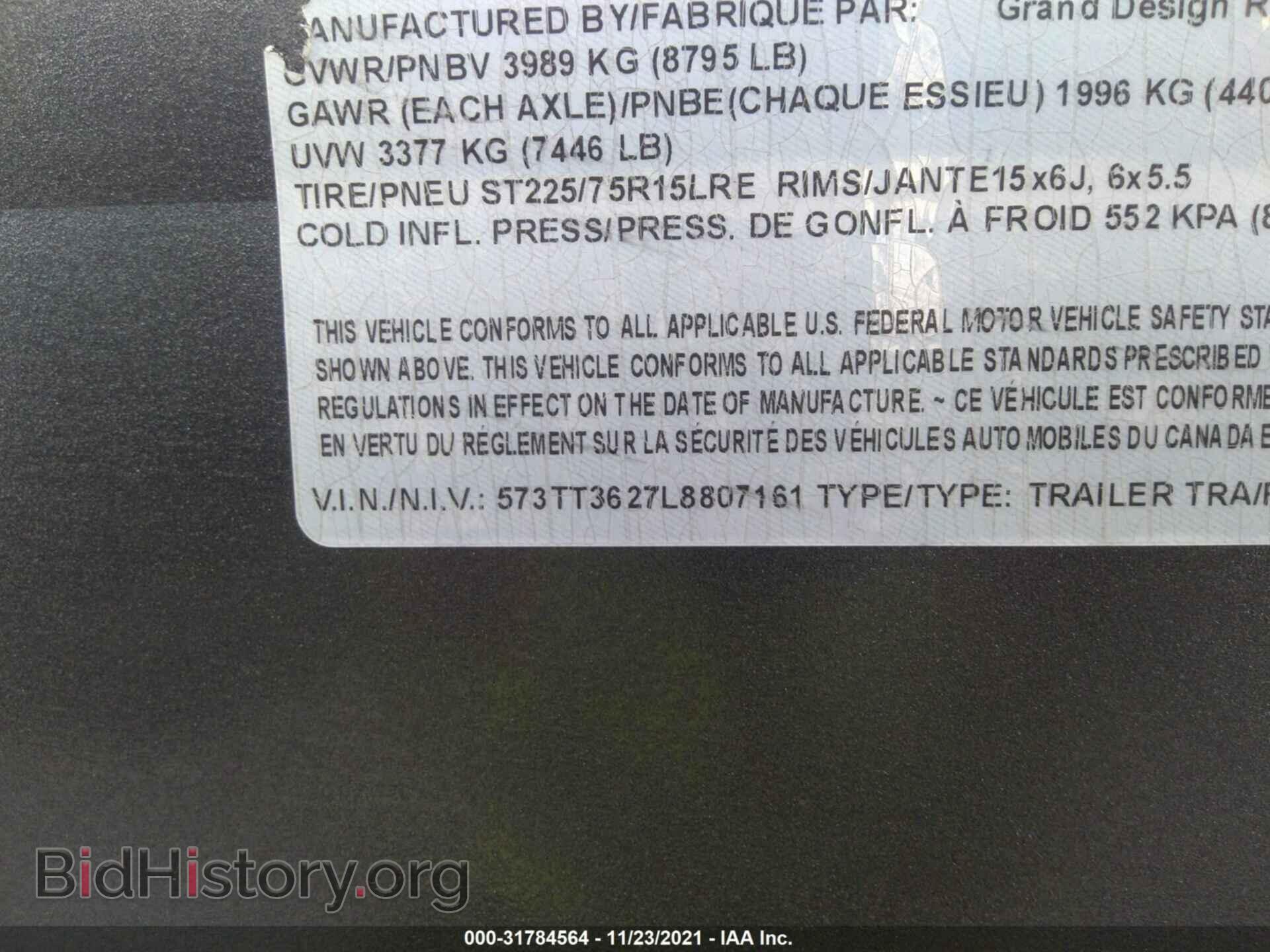 2020 GRAND DESIGN TRANSCEND - VIN: 573TT3627L8807161 - Фото 9