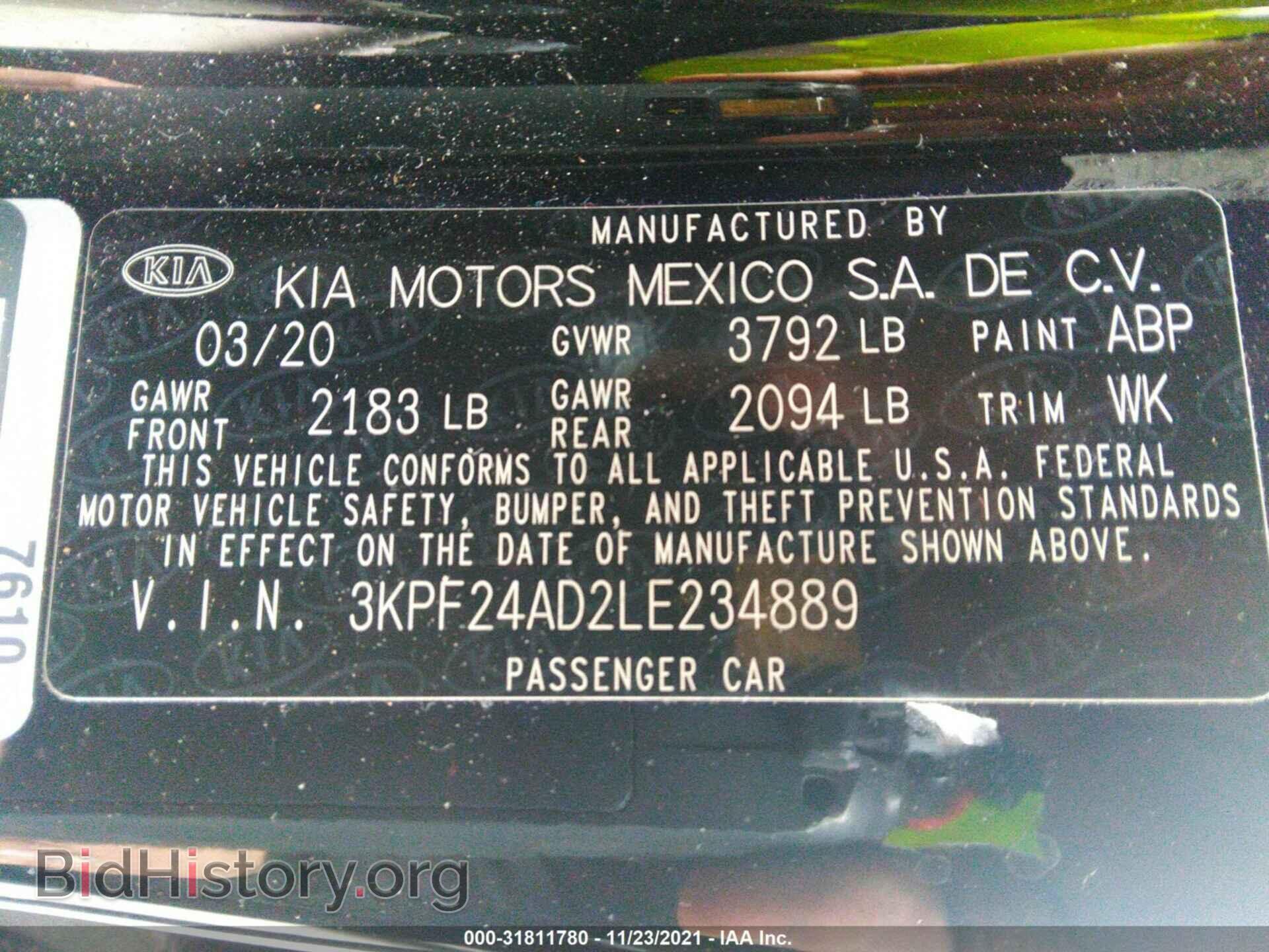 2020 KIA FORTE - VIN: 3KPF24AD2LE234889 - Фото 9