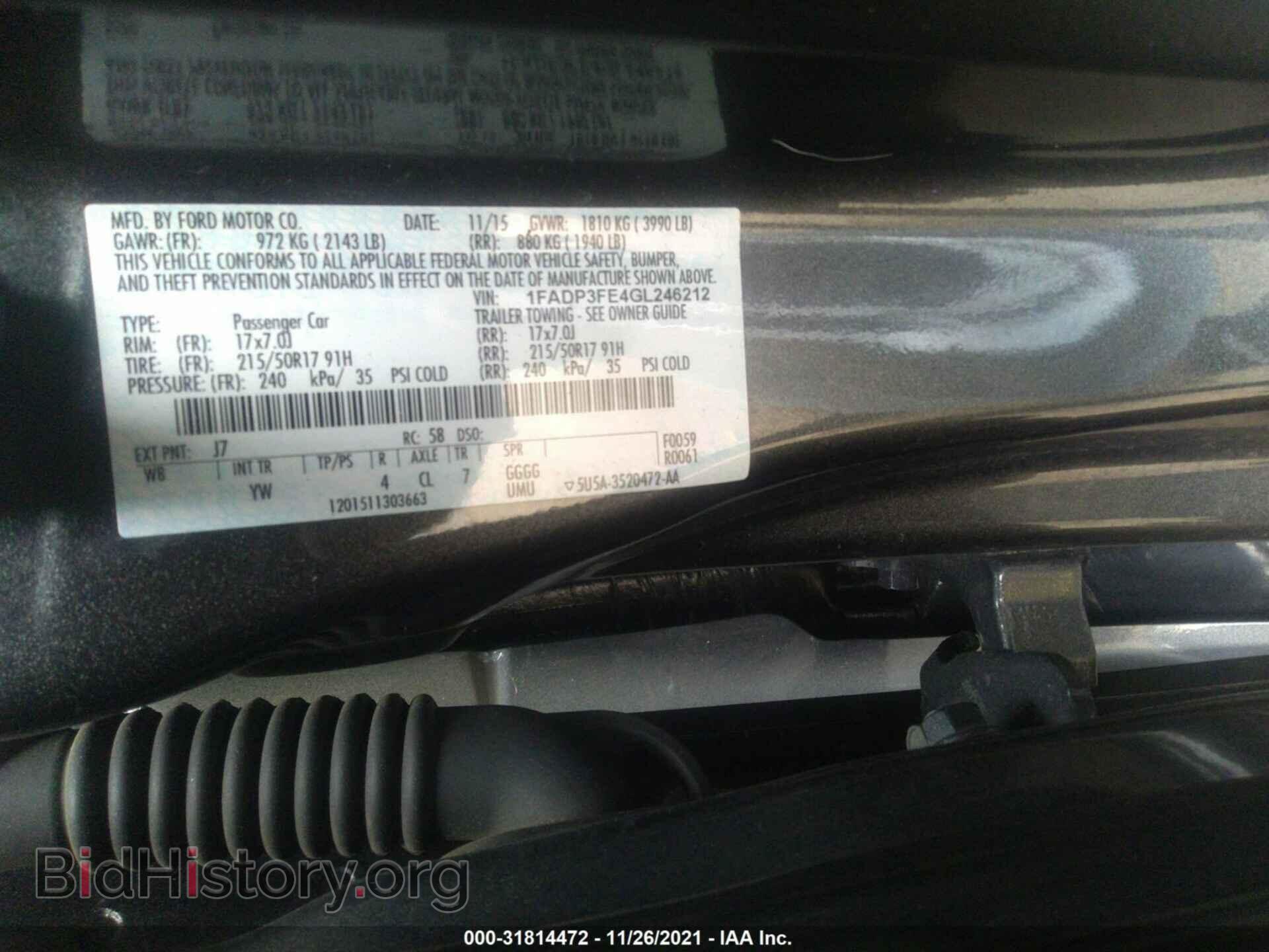 2016 FORD FOCUS - VIN: 1FADP3FE4GL246212 - Фото 9