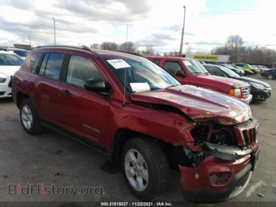 2017 Jeep COMPASS Sport, красный — VIN 1C4NJCBB7HD185557, IAAI