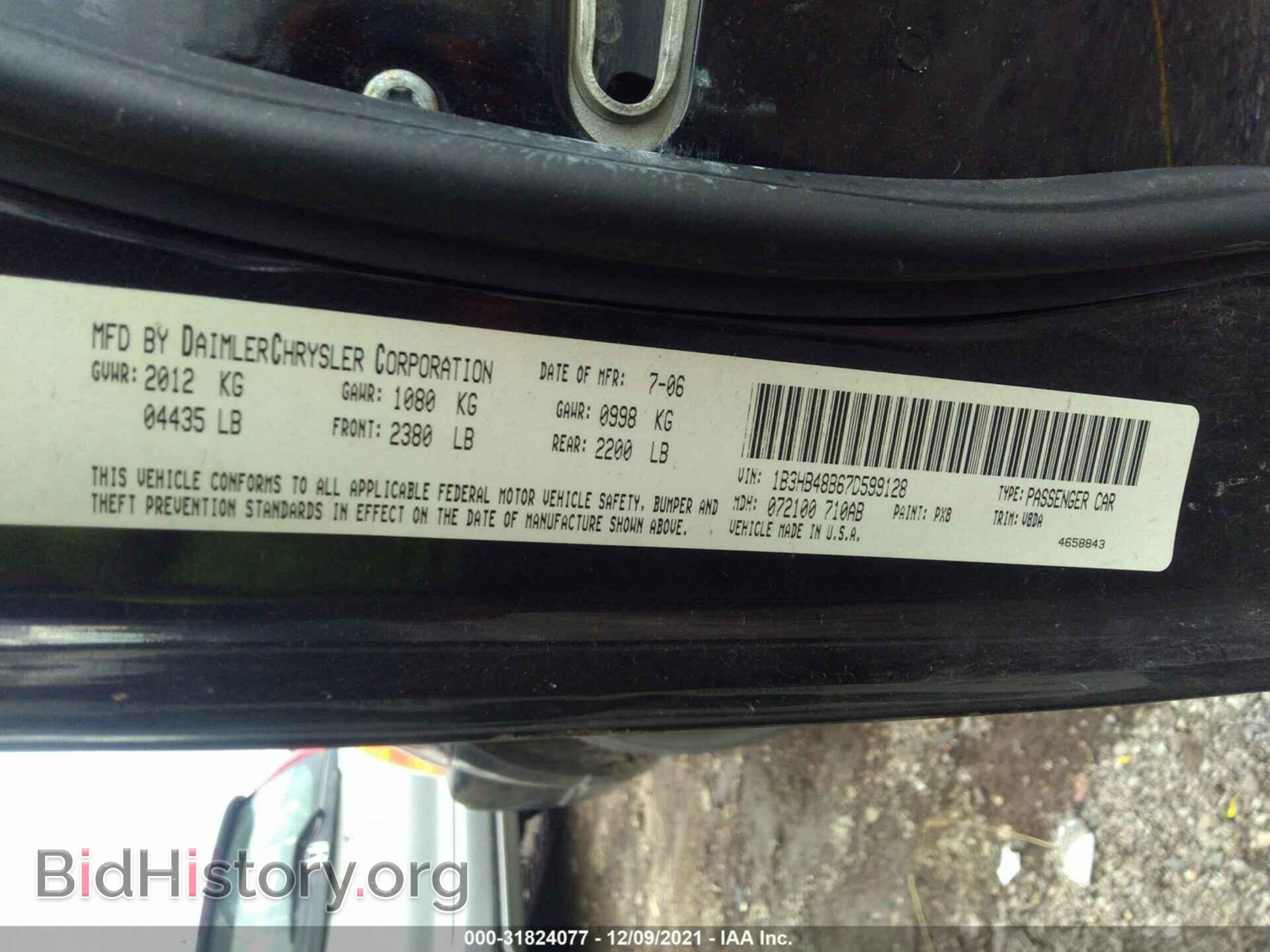 2007 DODGE CALIBER - VIN: 1B3HB48B67D599128 - Photo 9