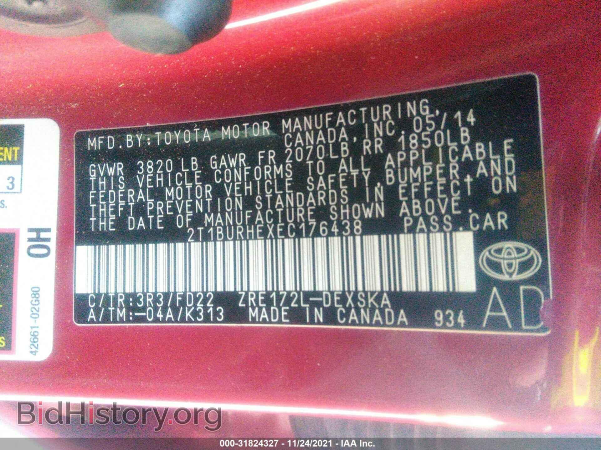 2014 TOYOTA COROLLA - VIN: 2T1BURHEXEC176438 - Photo 9