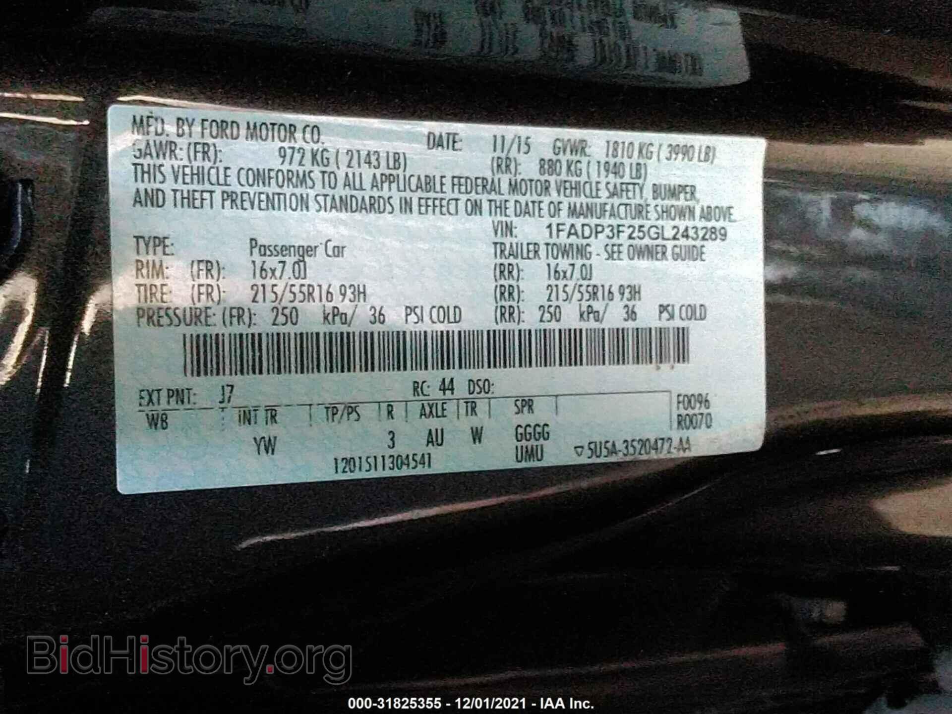 2016 FORD FOCUS - VIN: 1FADP3F25GL243289 - Photo 9