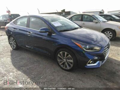 2018 Hyundai ACCENT Limited, blue — VIN 3KPC34A35JE016840, IAAI