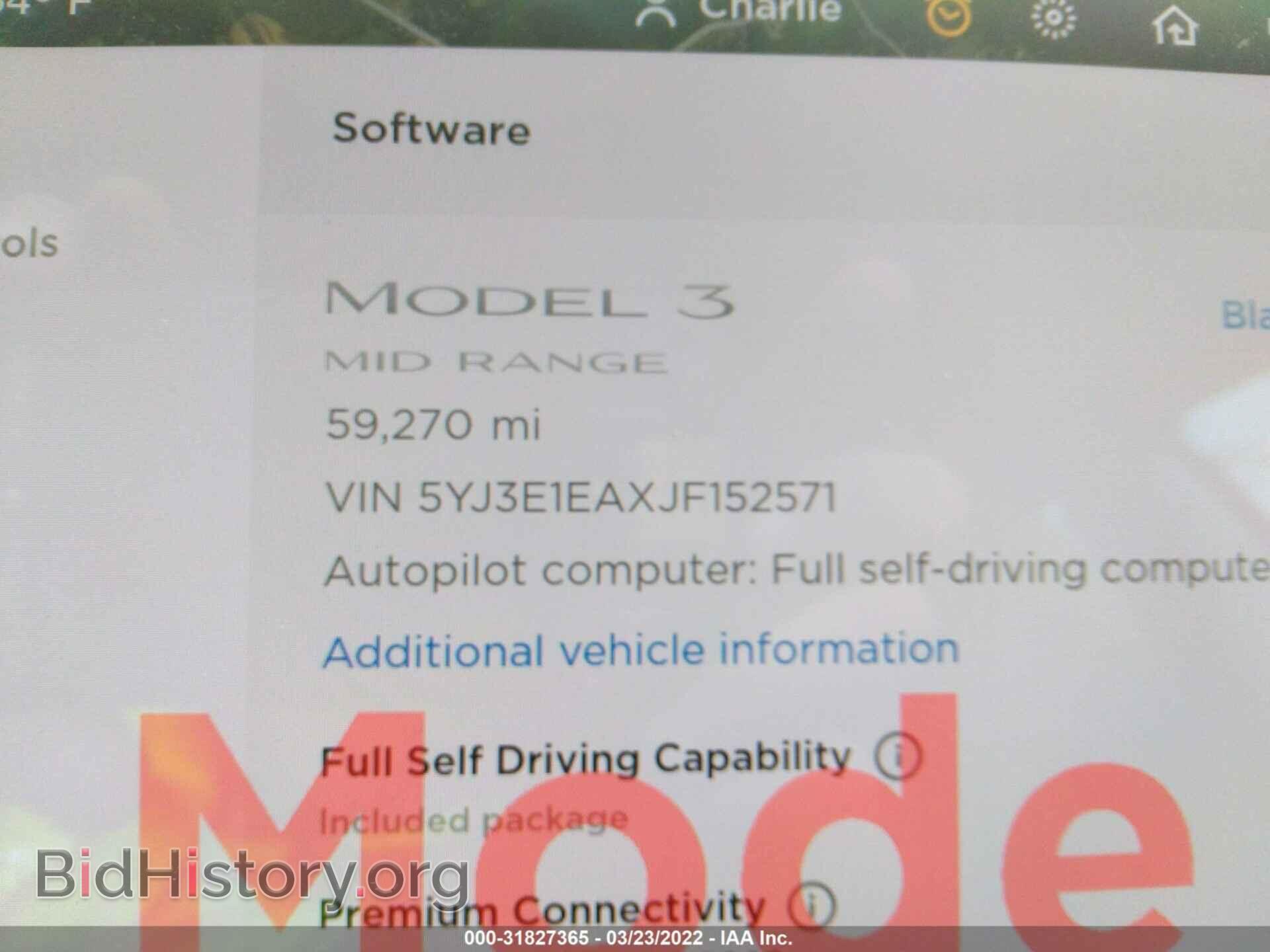 2018 TESLA MODEL 3 - VIN: 5YJ3E1EAXJF152571 - Photo 7