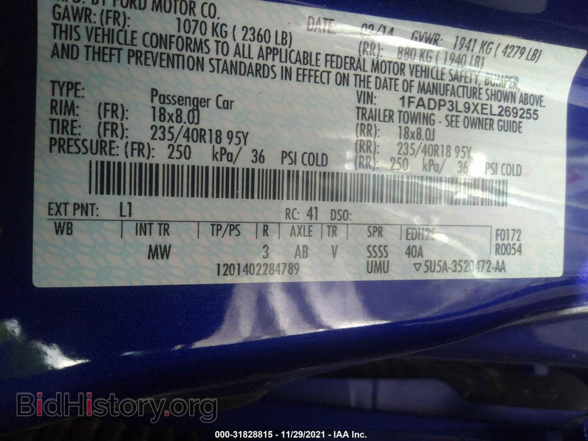 2014 FORD FOCUS - VIN: 1FADP3L9XEL269255 - Photo 9