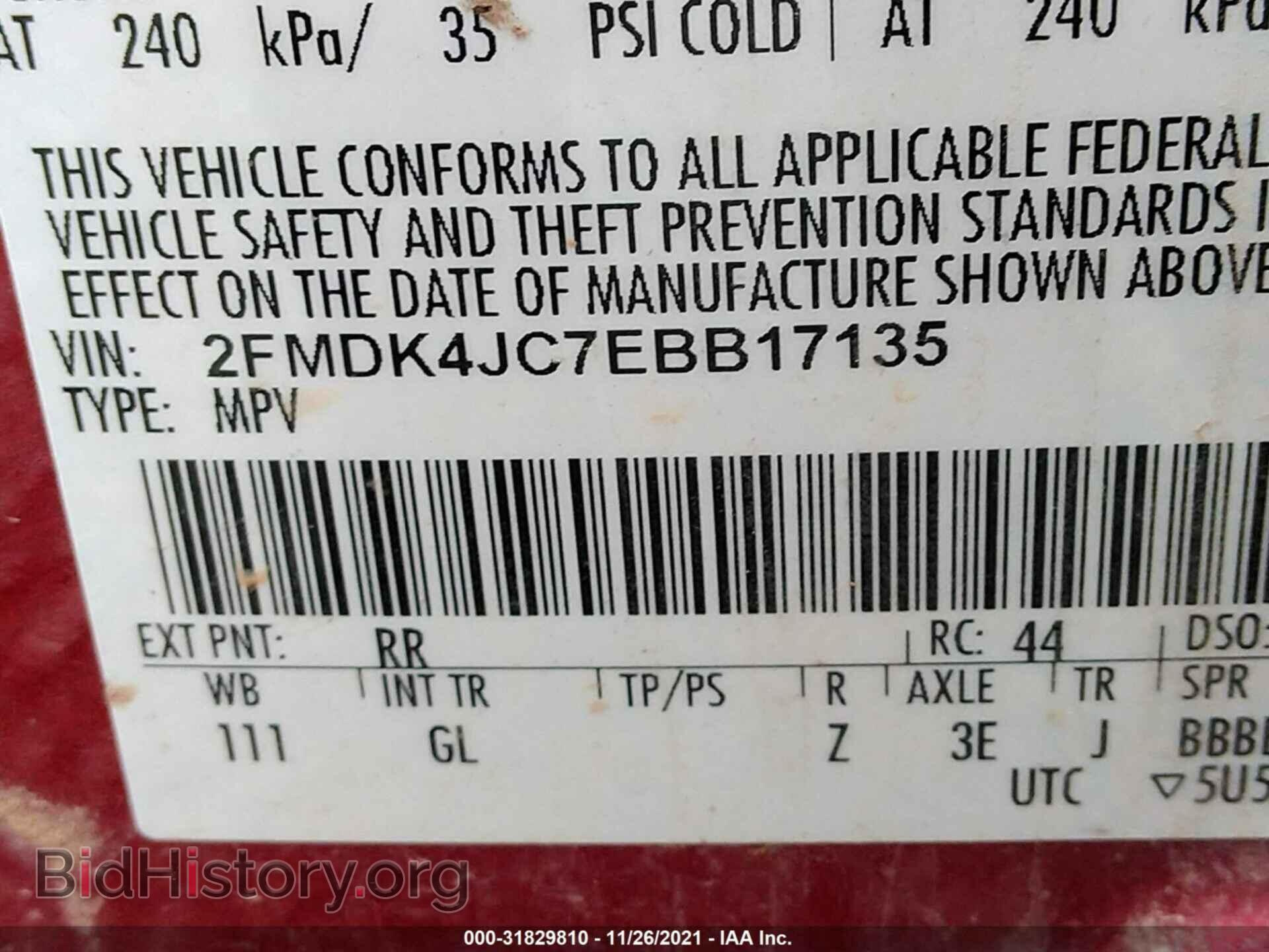 2014 FORD EDGE - VIN: 2FMDK4JC7EBB17135 - Photo 9