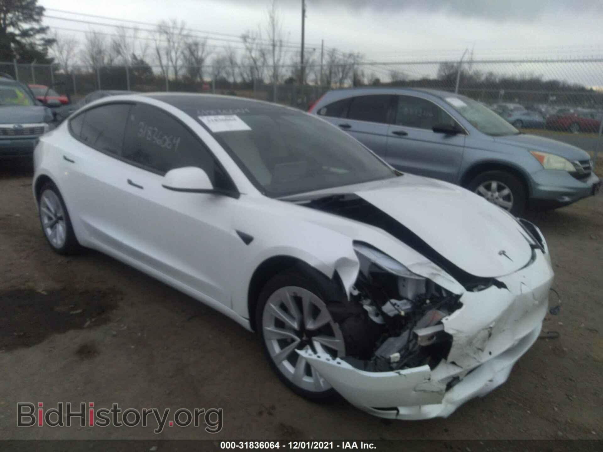 Photo 5YJ3E1EBXMF038048 - TESLA MODEL 3 2021