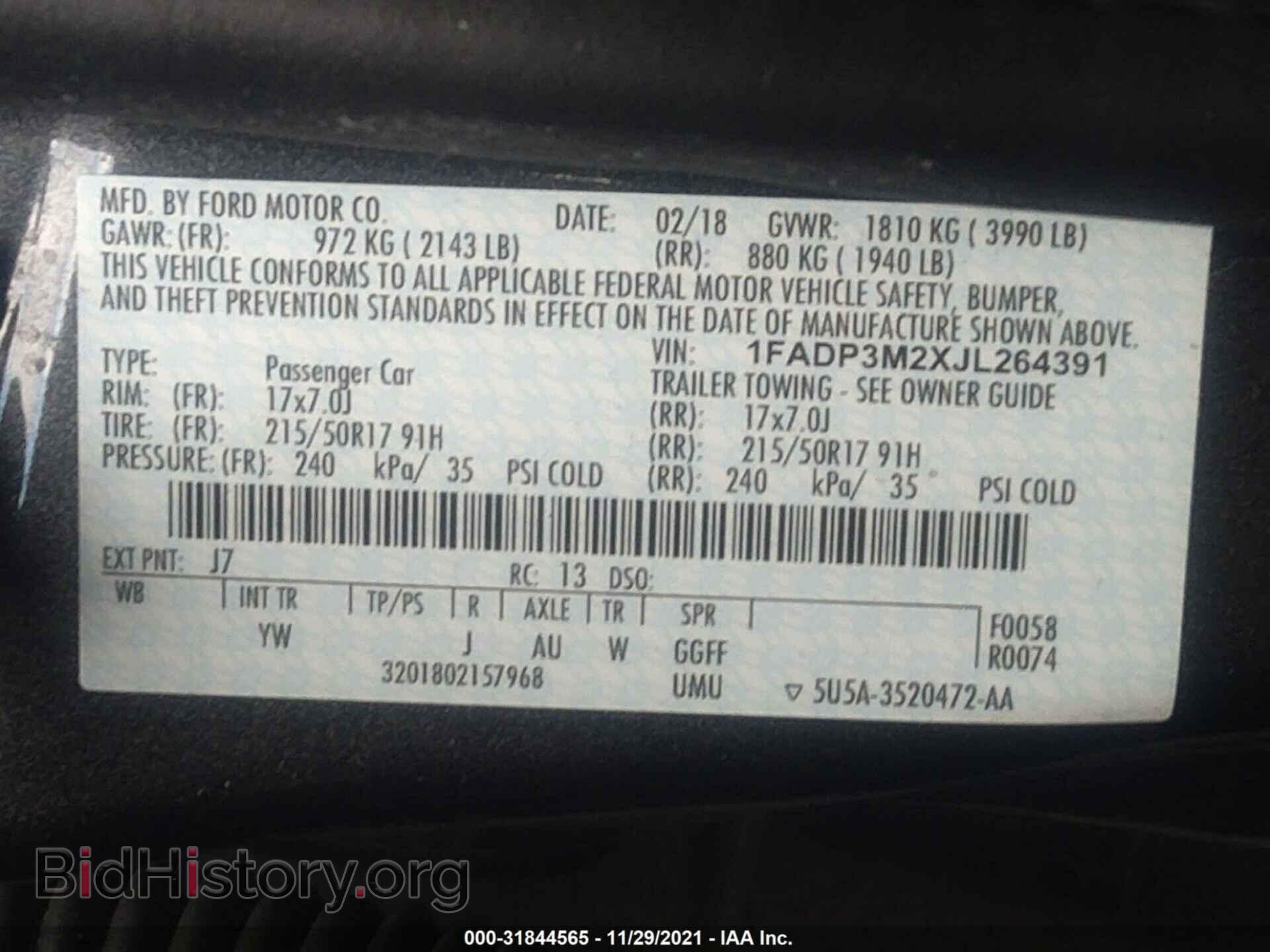 2018 FORD FOCUS - VIN: 1FADP3M2XJL264391 - Photo 9