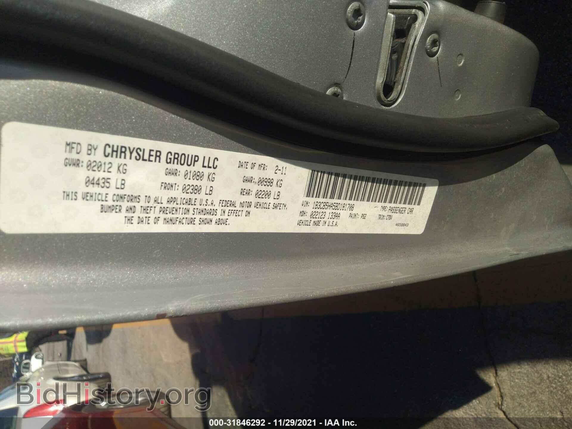 2011 DODGE CALIBER - VIN: 1B3CB5HA5BD181708 - Фото 9