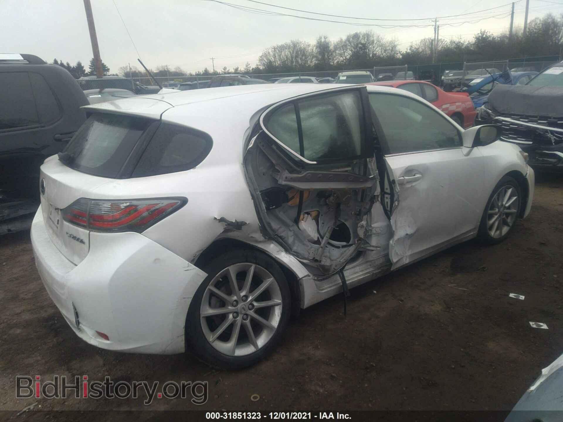 2012 LEXUS CT 200H - VIN: JTHKD5BH6C2056934 - Фото 4