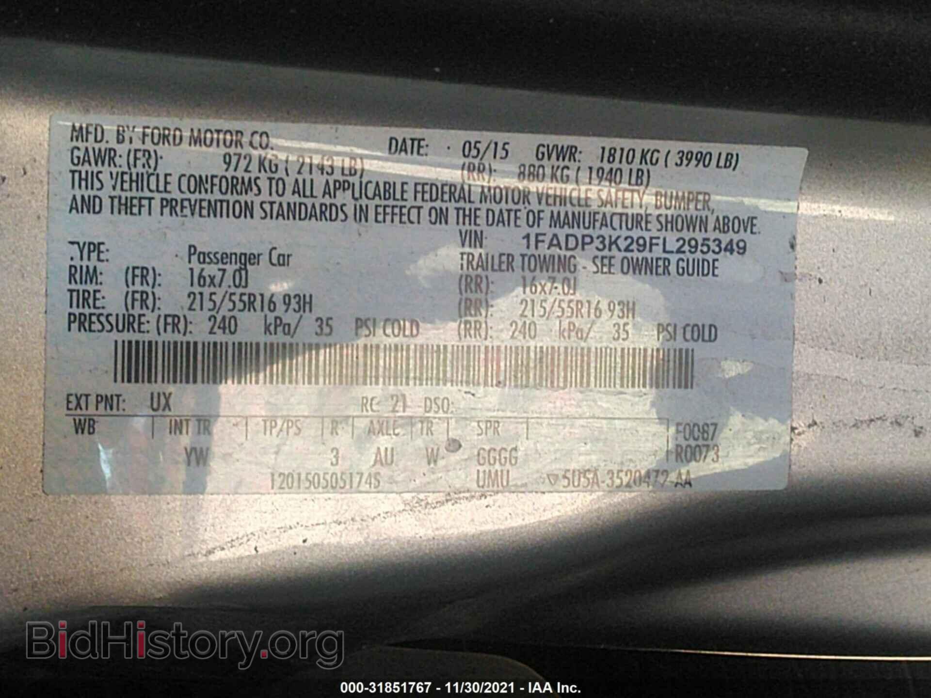 2015 FORD FOCUS - VIN: 1FADP3K29FL295349 - Photo 9