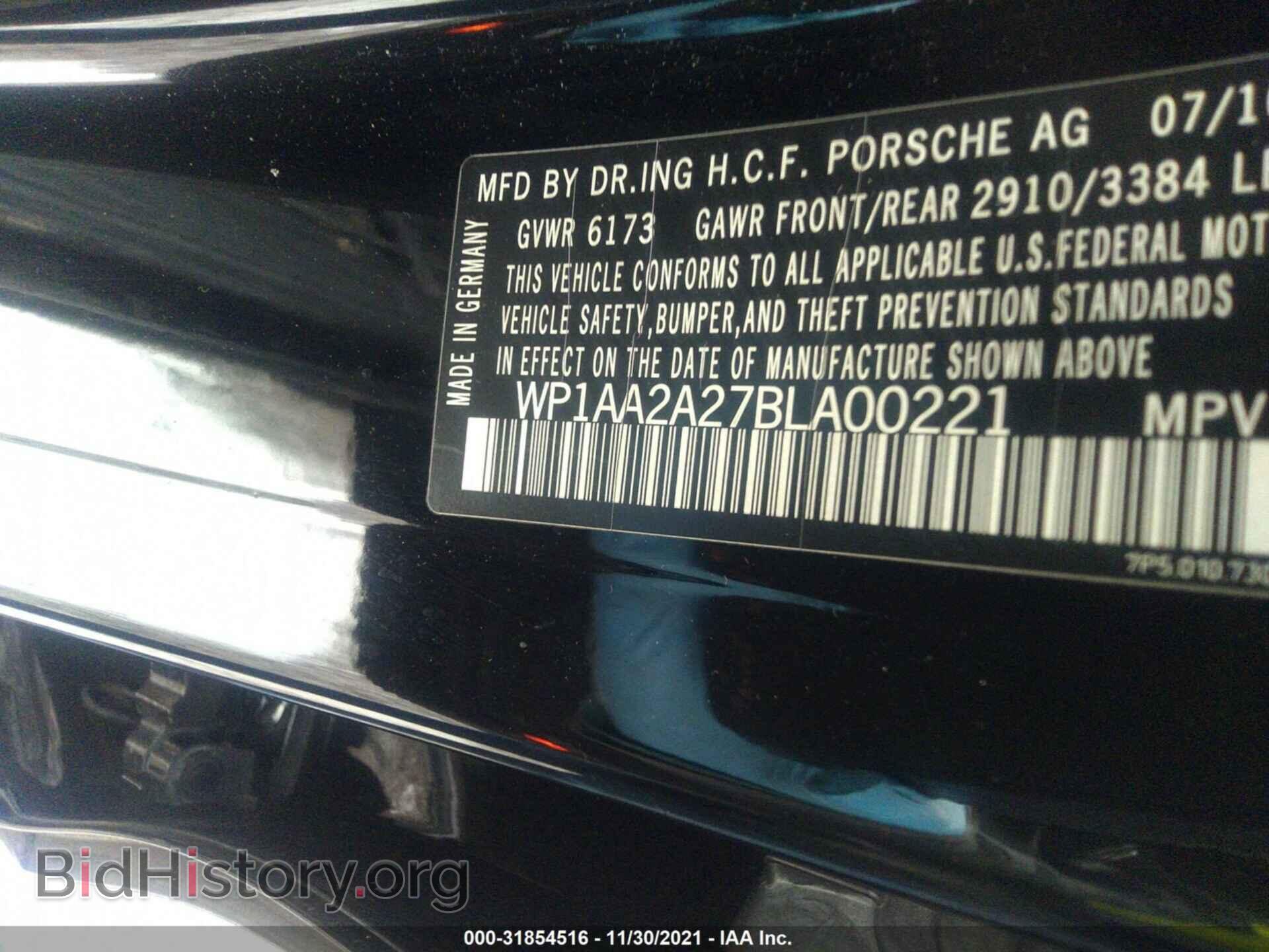 2011 PORSCHE CAYENNE - VIN: WP1AA2A27BLA00221 - Photo 9