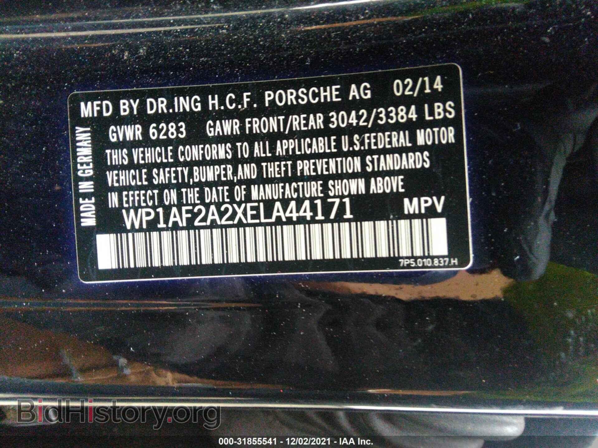 2014 PORSCHE CAYENNE - VIN: WP1AF2A2XELA44171 - Фото 9