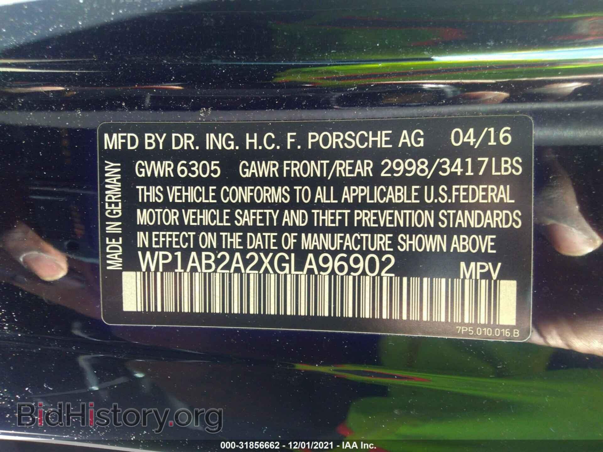 2016 PORSCHE CAYENNE - VIN: WP1AB2A2XGLA96902 - Фото 9