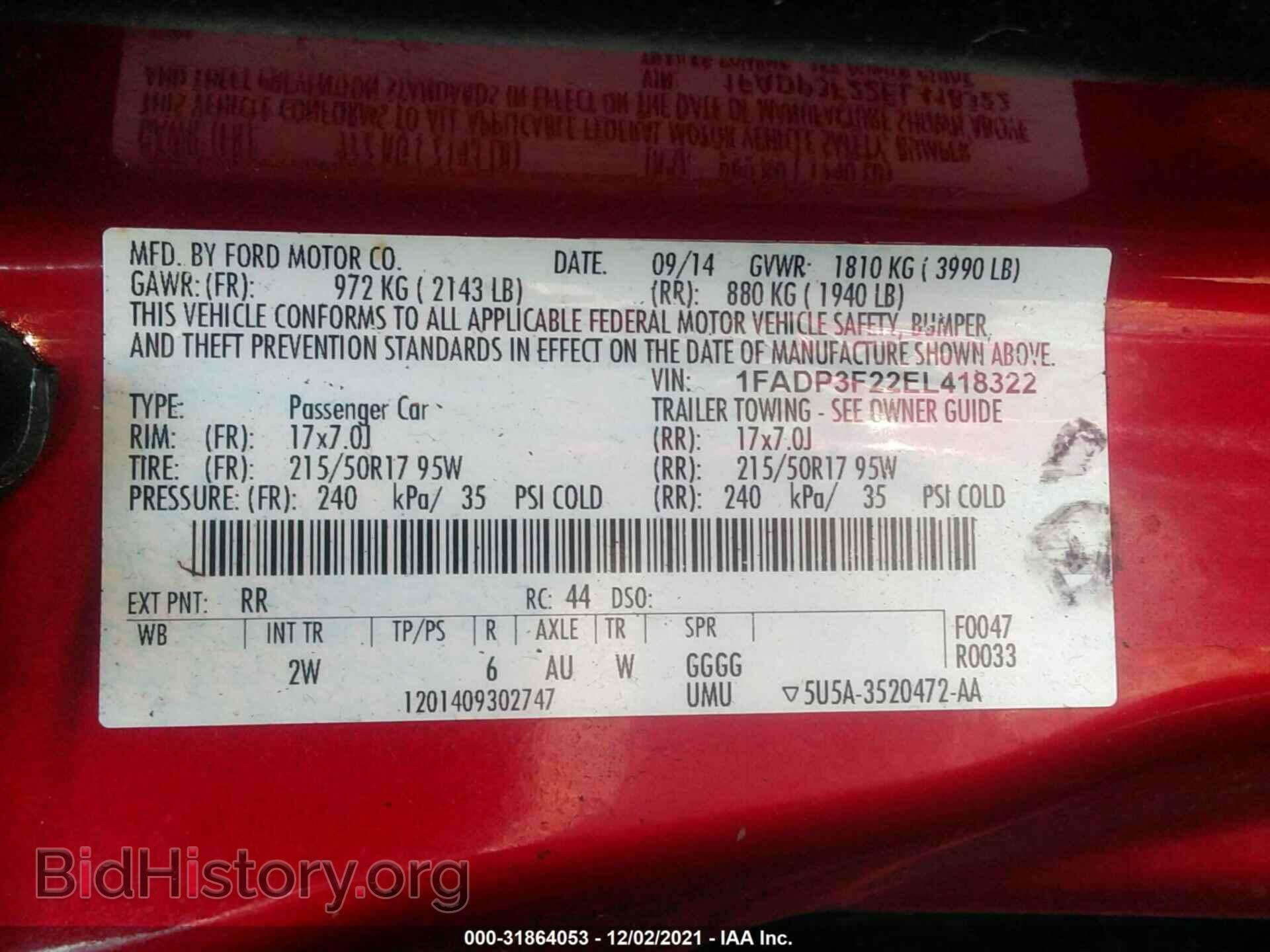 2014 FORD FOCUS - VIN: 1FADP3F22EL418322 - Photo 9