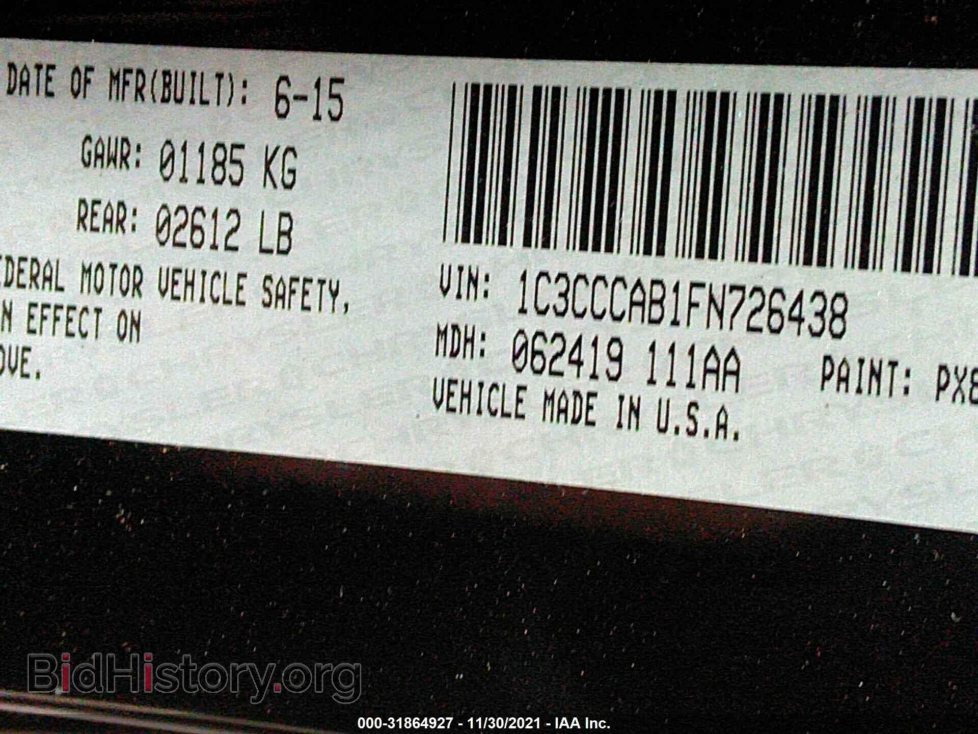 2015 CHRYSLER 200 - VIN: 1C3CCCAB1FN726438 - Photo 9