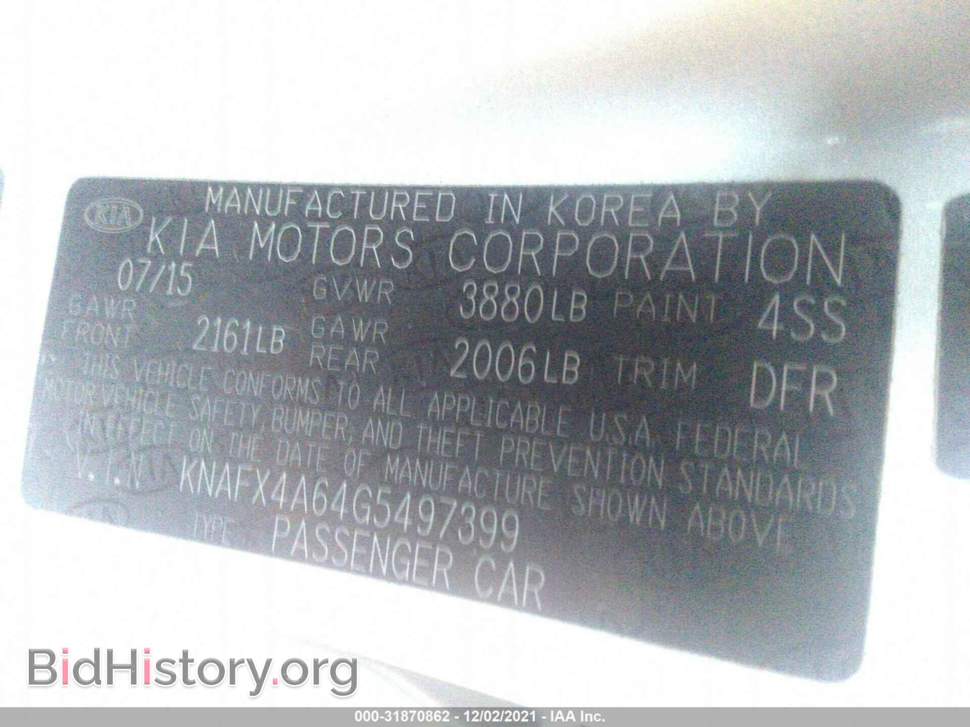 2016 KIA FORTE - VIN: KNAFX4A64G5497399 - Фото 9