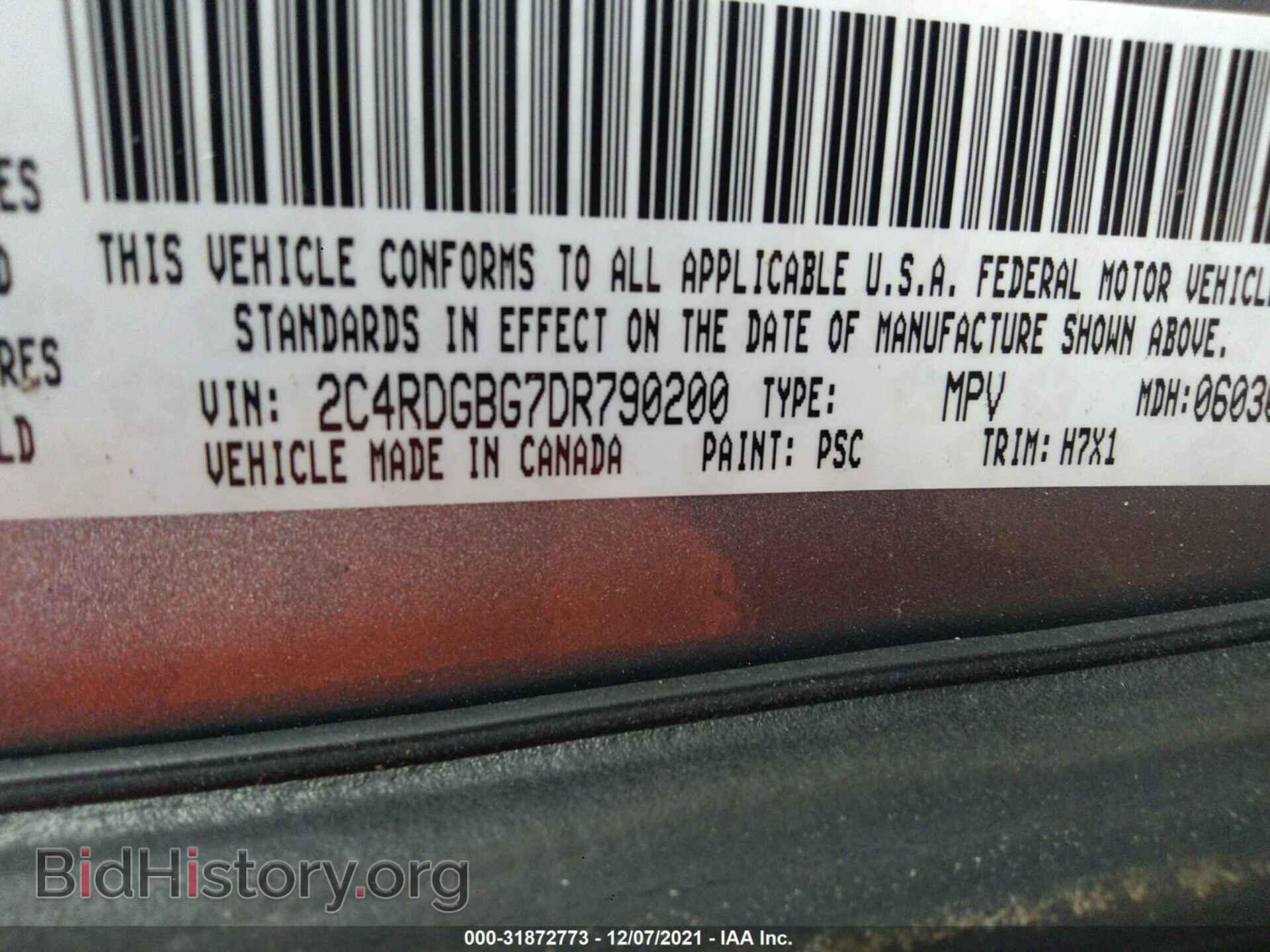 2013 DODGE GRAND CARAVAN - VIN: 2C4RDGBG7DR790200 - Фото 9