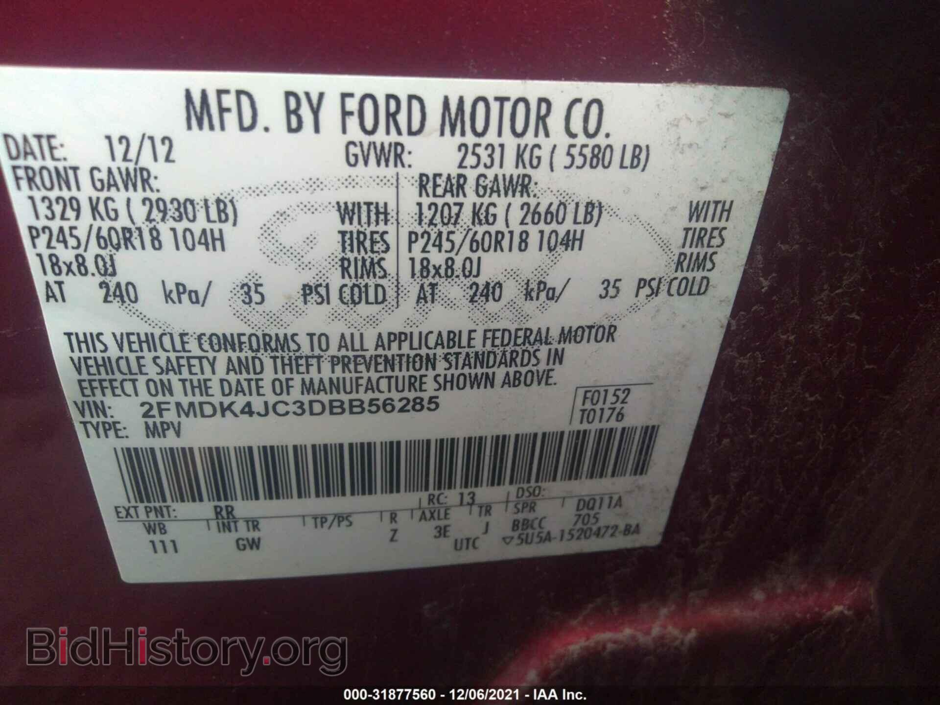 2013 FORD EDGE - VIN: 2FMDK4JC3DBB56285 - Photo 9
