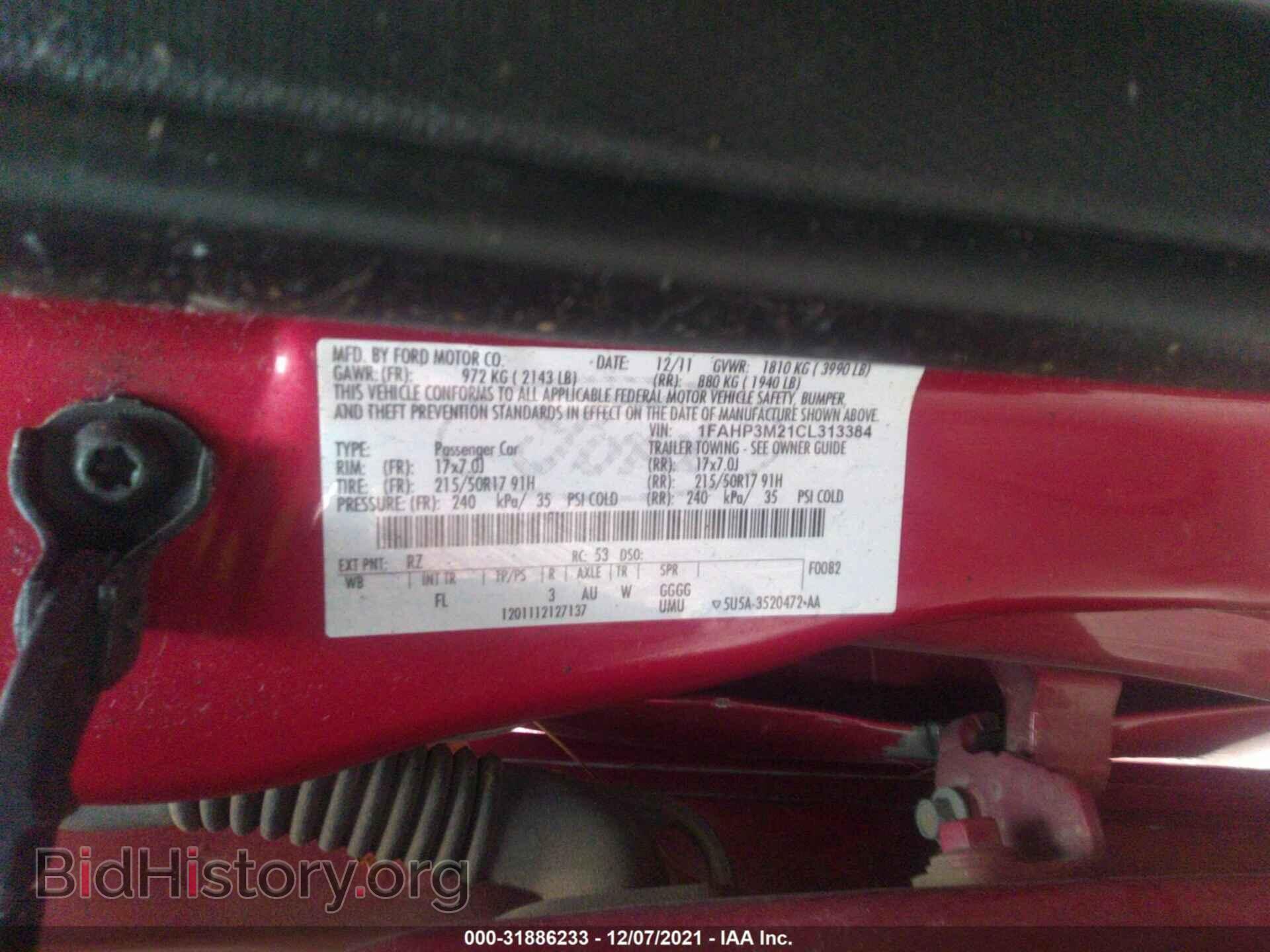 2012 FORD FOCUS - VIN: 1FAHP3M21CL313384 - Фото 9