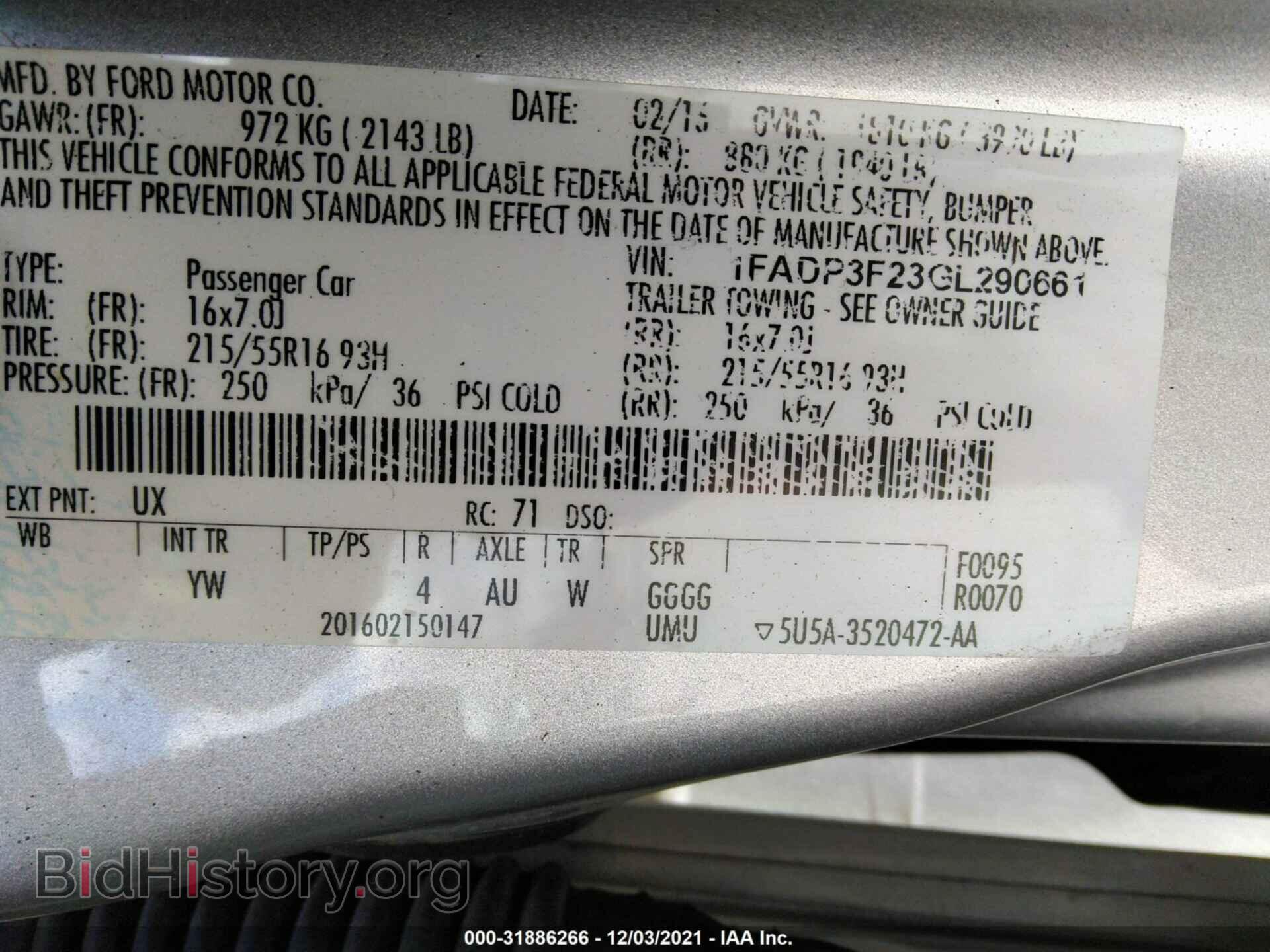 2016 FORD FOCUS - VIN: 1FADP3F23GL290661 - Фото 9