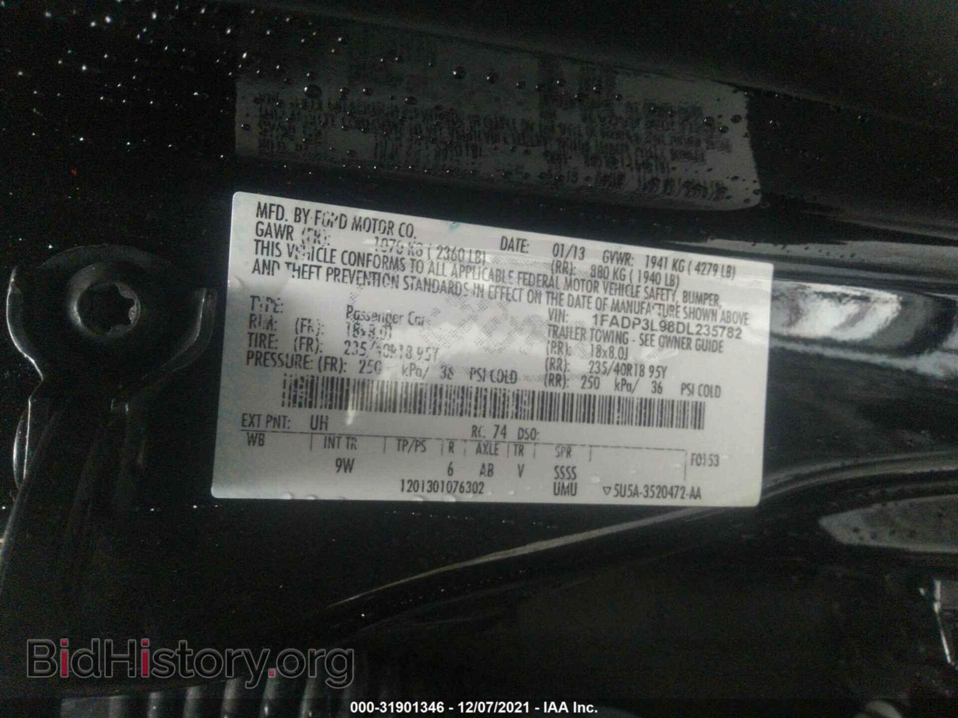2013 FORD FOCUS - VIN: 1FADP3L98DL235782 - Фото 9