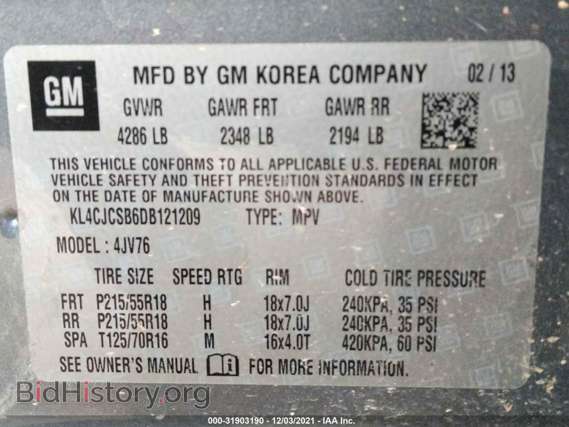 2013 BUICK ENCORE - VIN: KL4CJCSB6DB121209 - Photo 9