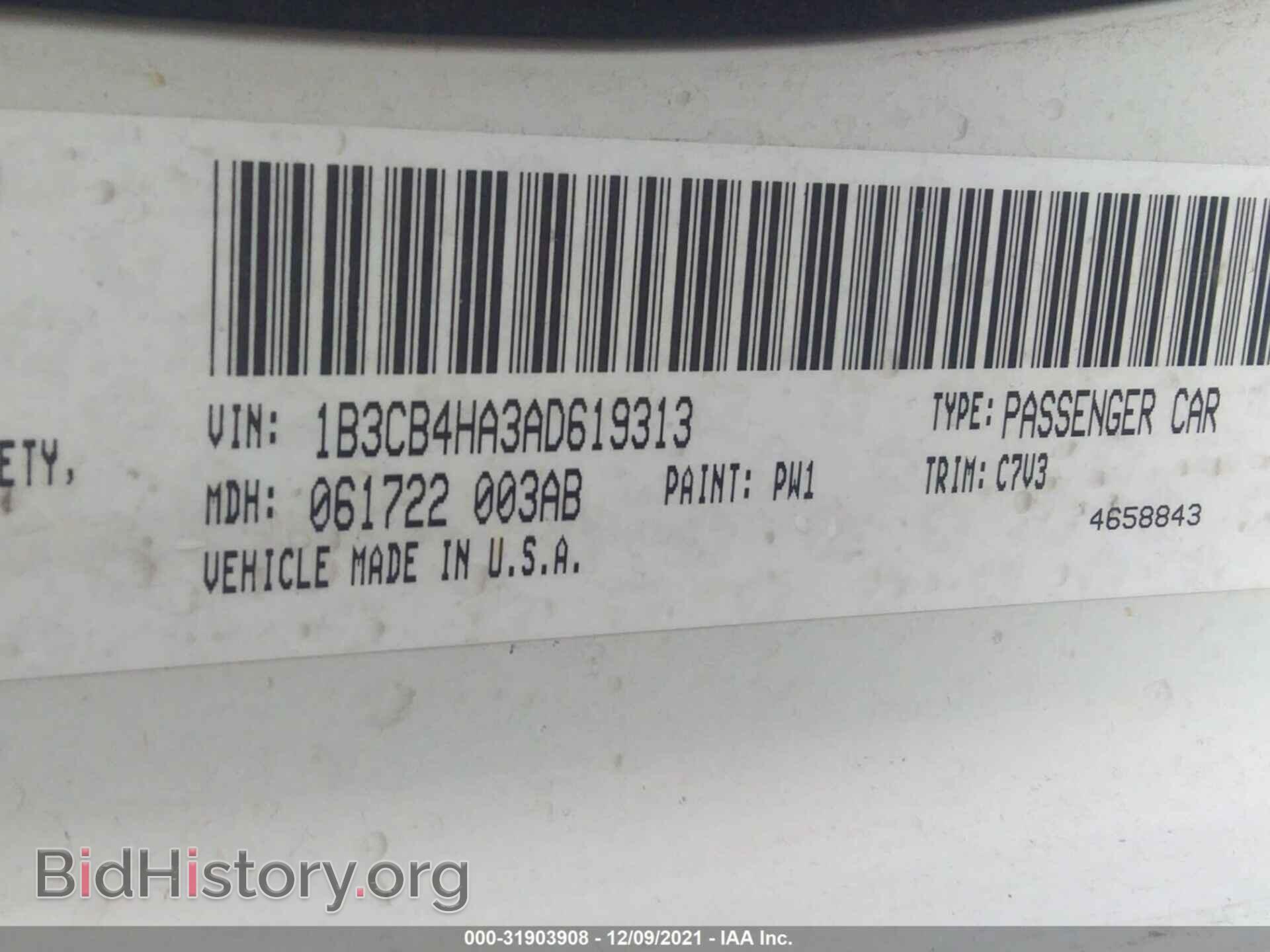 2010 DODGE CALIBER - VIN: 1B3CB4HA3AD619313 - Фото 9