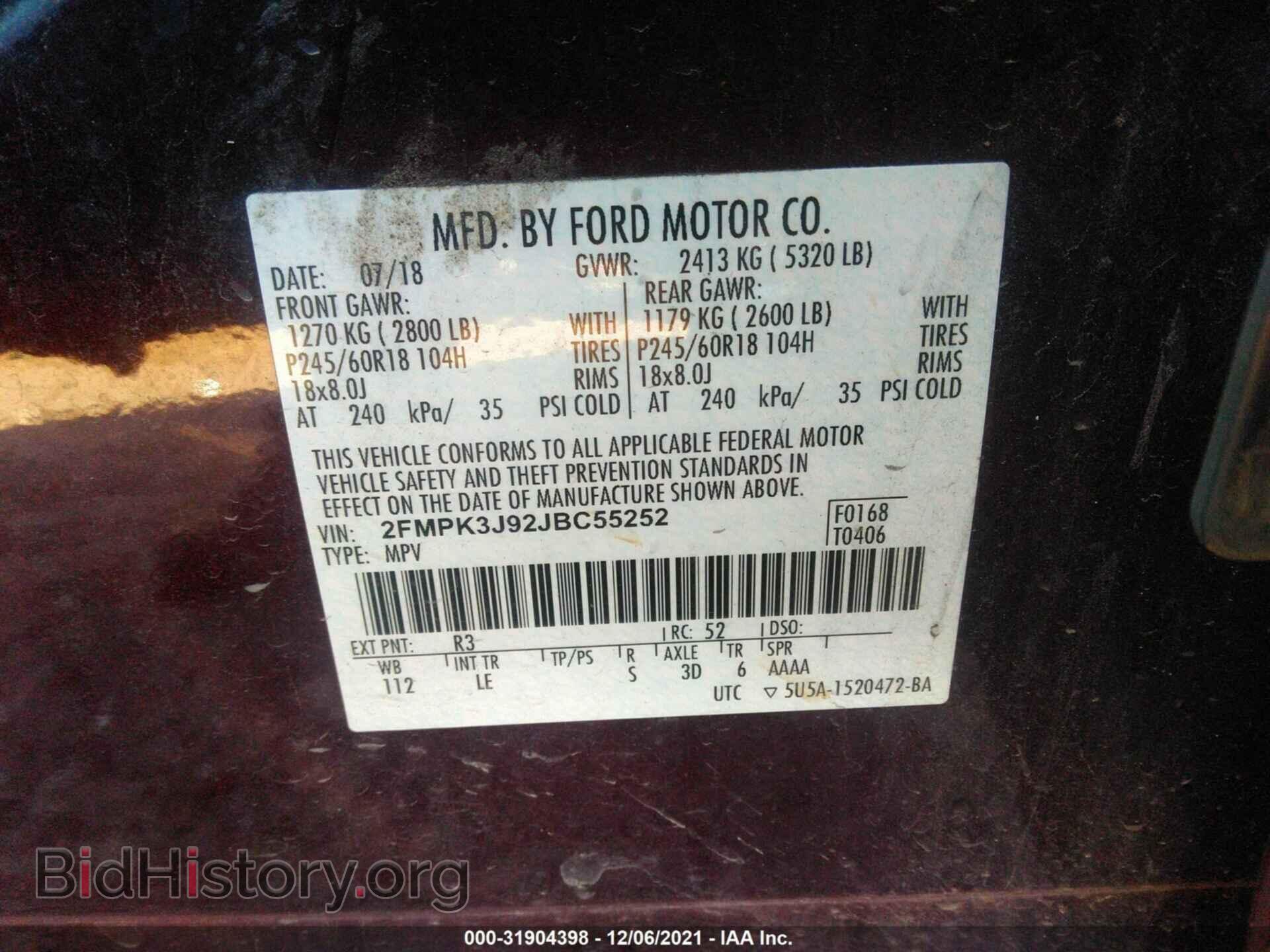 2018 FORD EDGE - VIN: 2FMPK3J92JBC55252 - Photo 9
