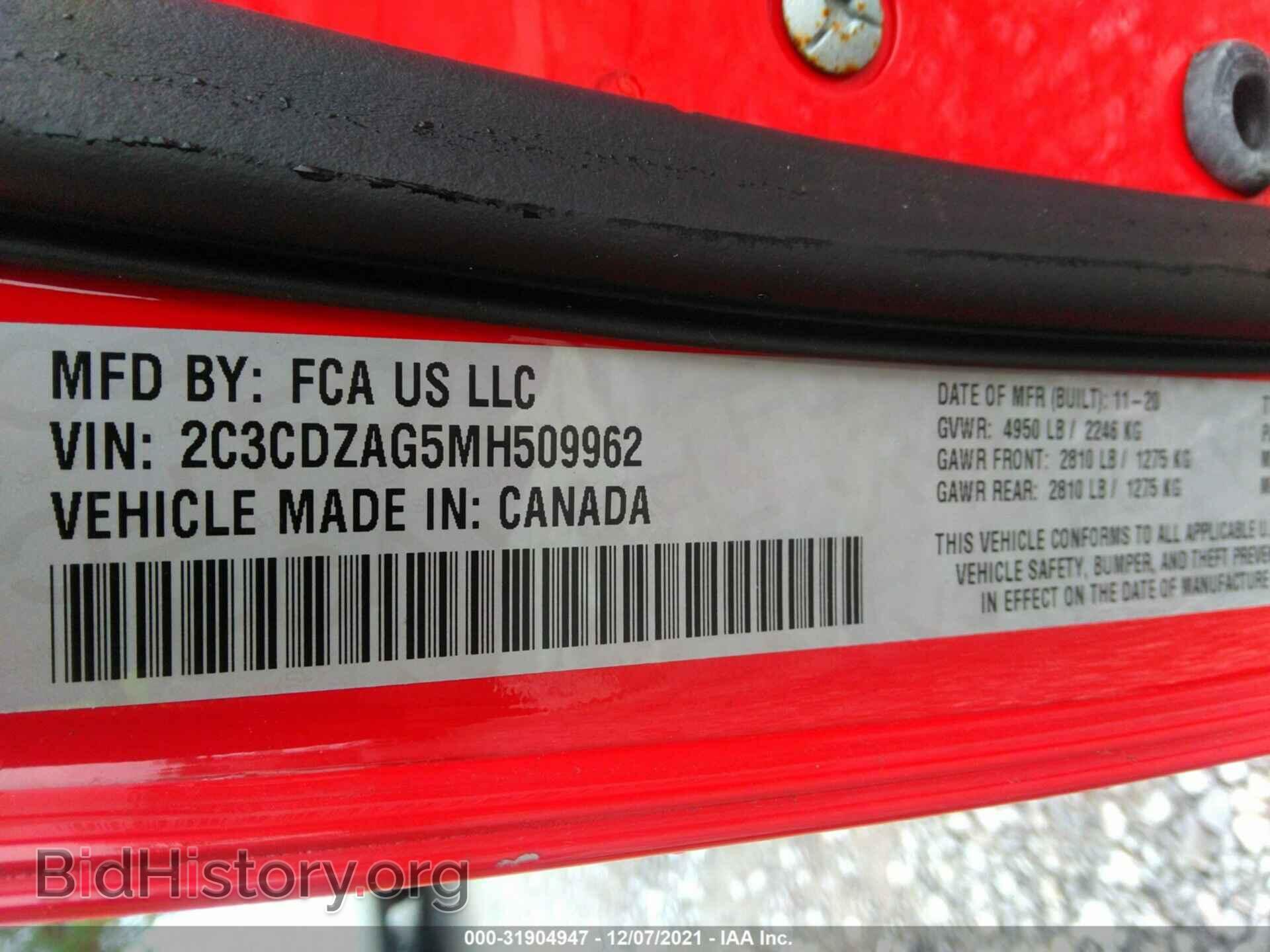 2021 DODGE CHALLENGER - VIN: 2C3CDZAG5MH509962 - Photo 9