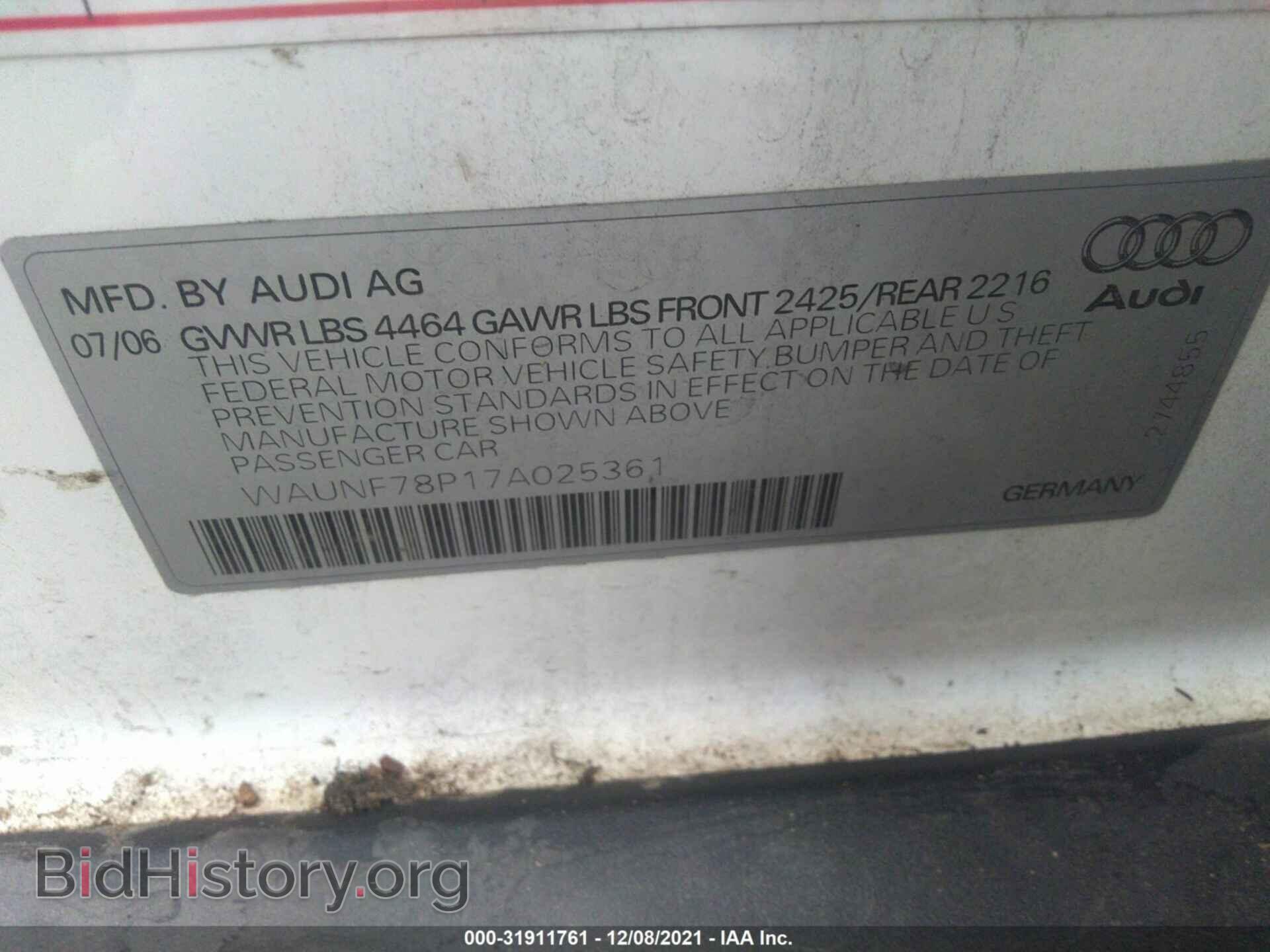 2007 AUDI A3 - VIN: WAUNF78P17A025361 - Фото 9