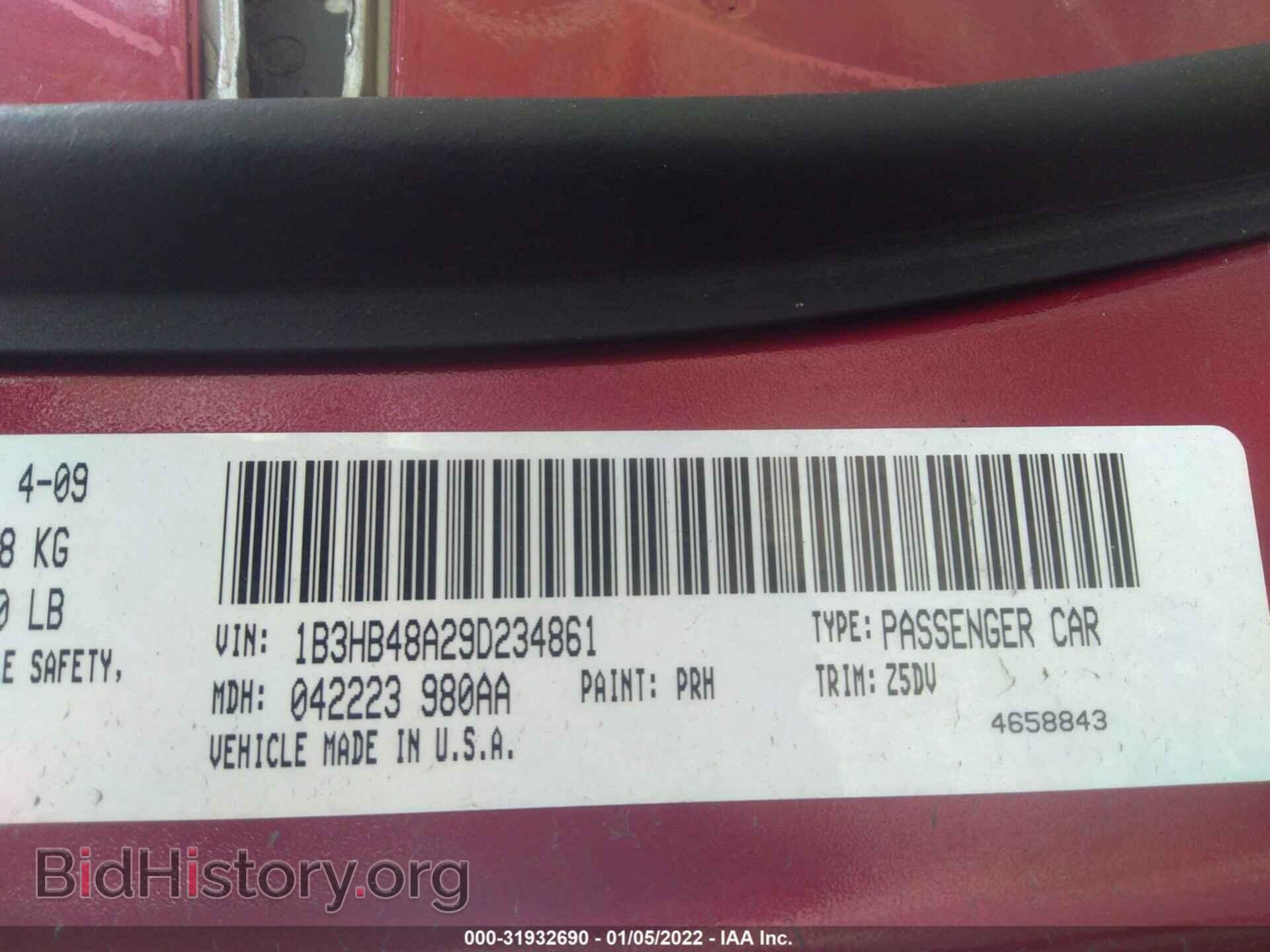 2009 DODGE CALIBER - VIN: 1B3HB48A29D234861 - Фото 9