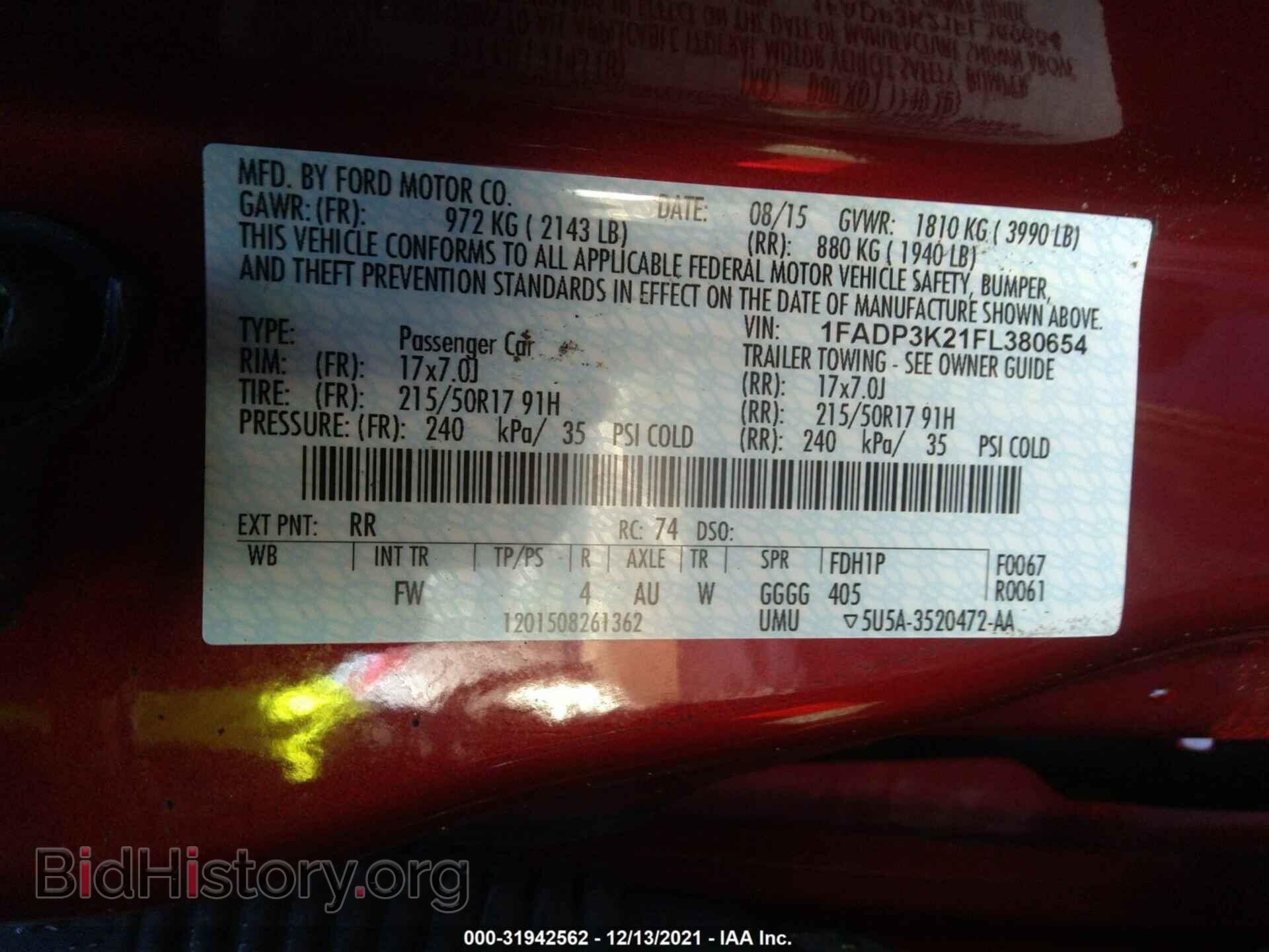 2015 FORD FOCUS - VIN: 1FADP3K21FL380654 - Photo 9