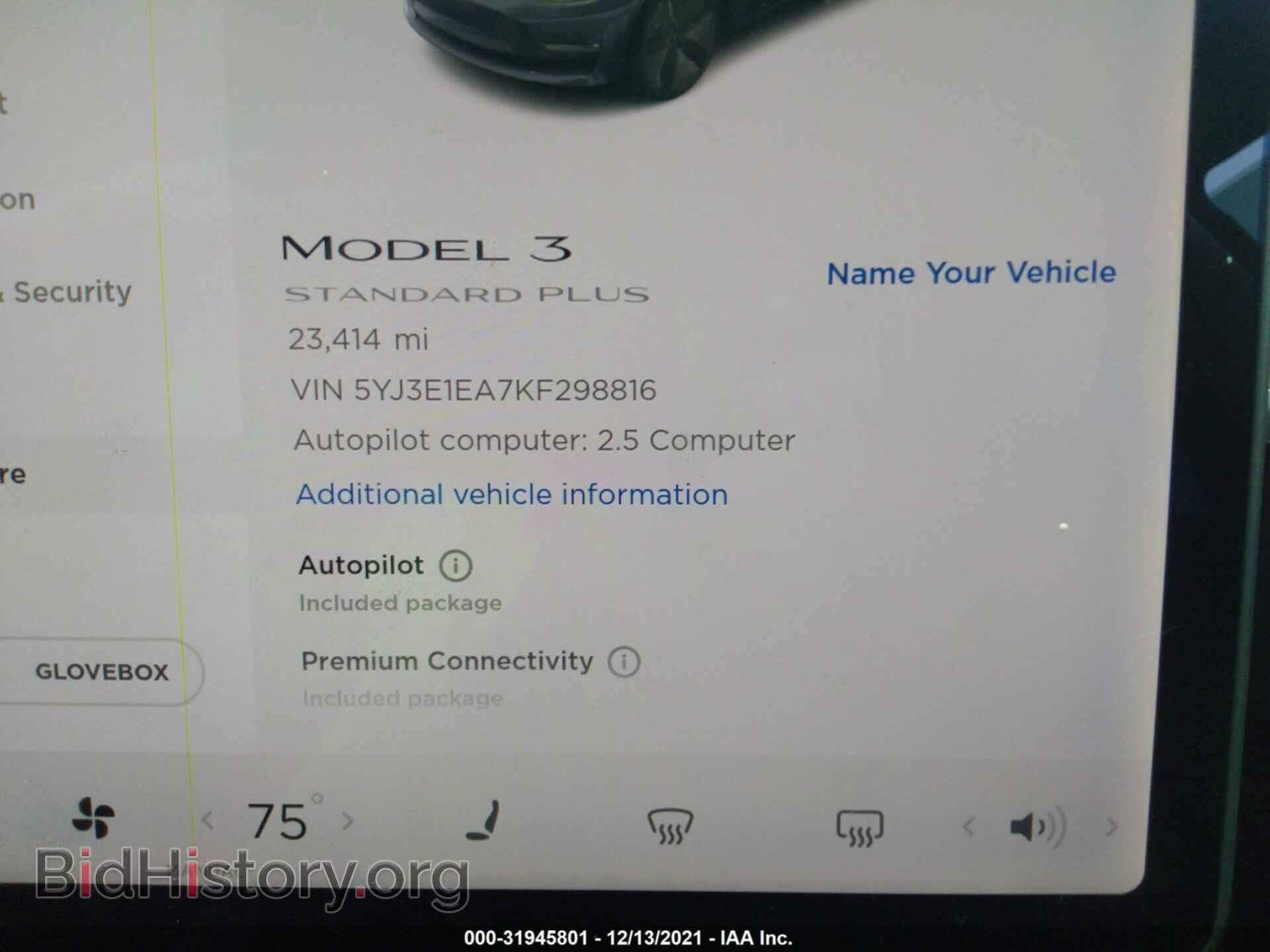 2019 TESLA MODEL 3 - VIN: 5YJ3E1EA7KF298816 - Фото 7
