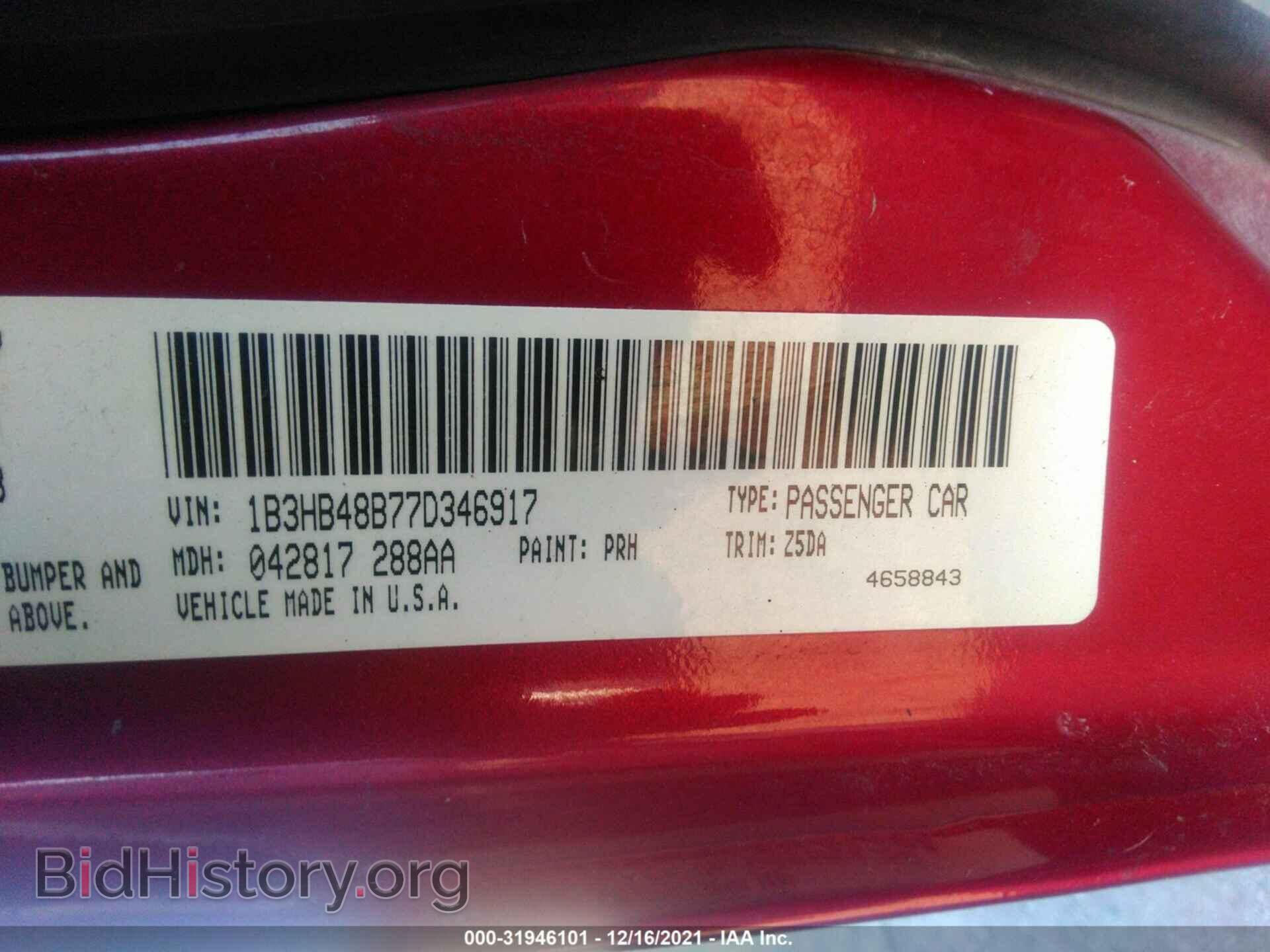 2007 DODGE CALIBER - VIN: 1B3HB48B77D346917 - Photo 9