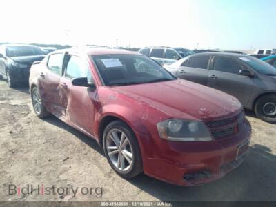 2014 Dodge AVENGER SE, красный — VIN 1C3CDZAB4EN130321, IAAI