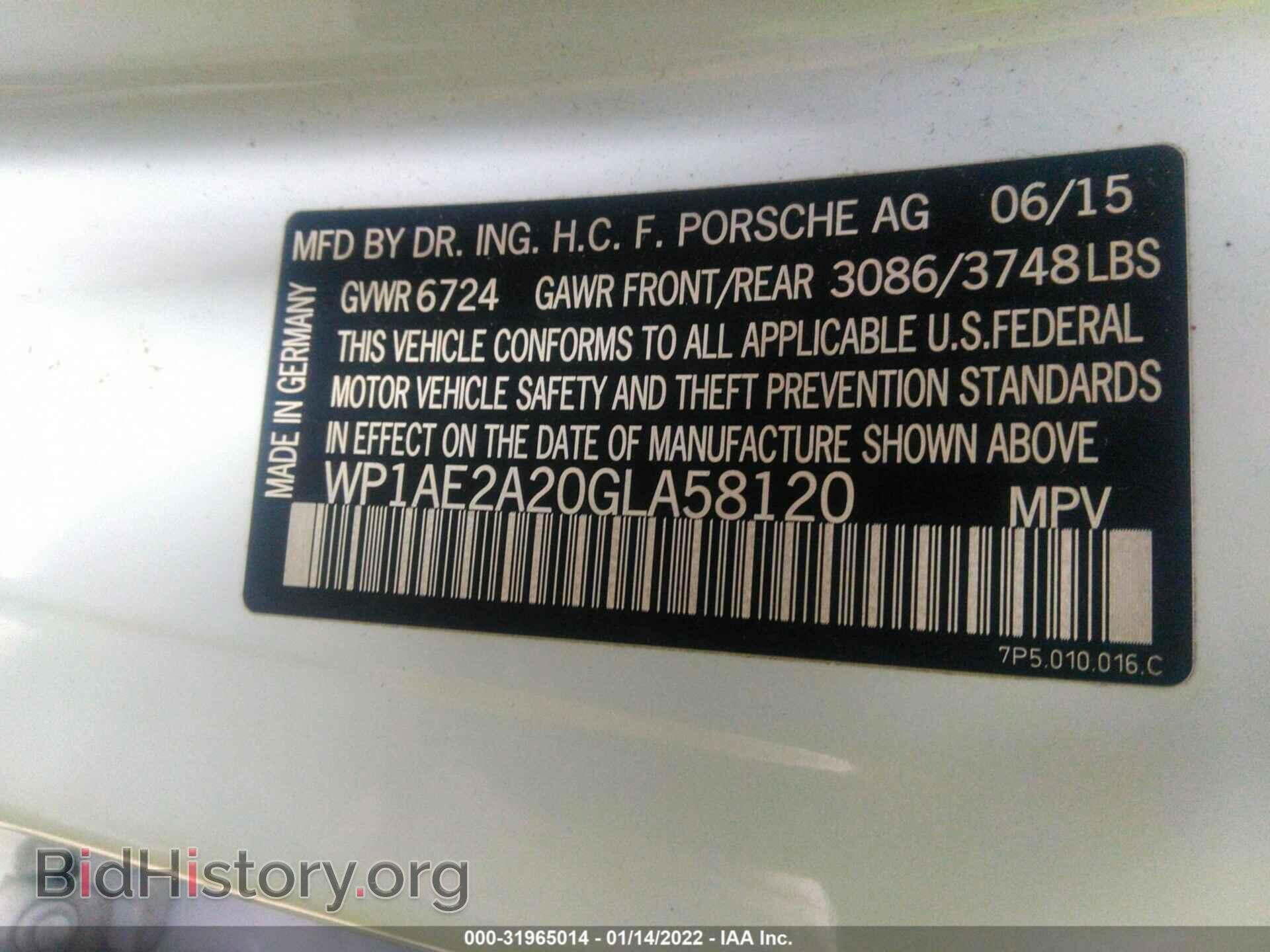 2016 PORSCHE CAYENNE - VIN: WP1AE2A20GLA58120 - Фото 9