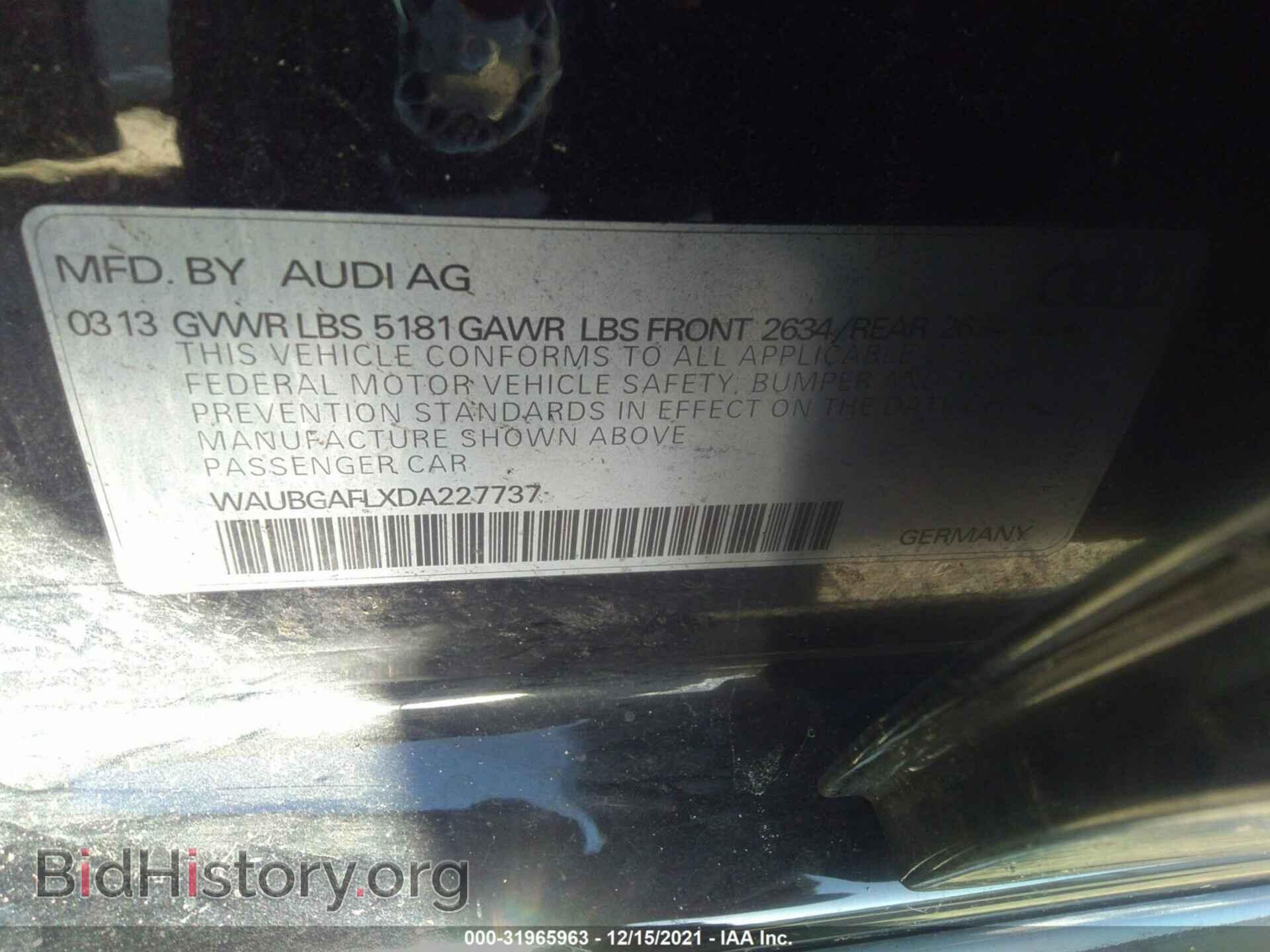 2013 AUDI S4 - VIN: WAUBGAFLXDA227737 - Фото 9