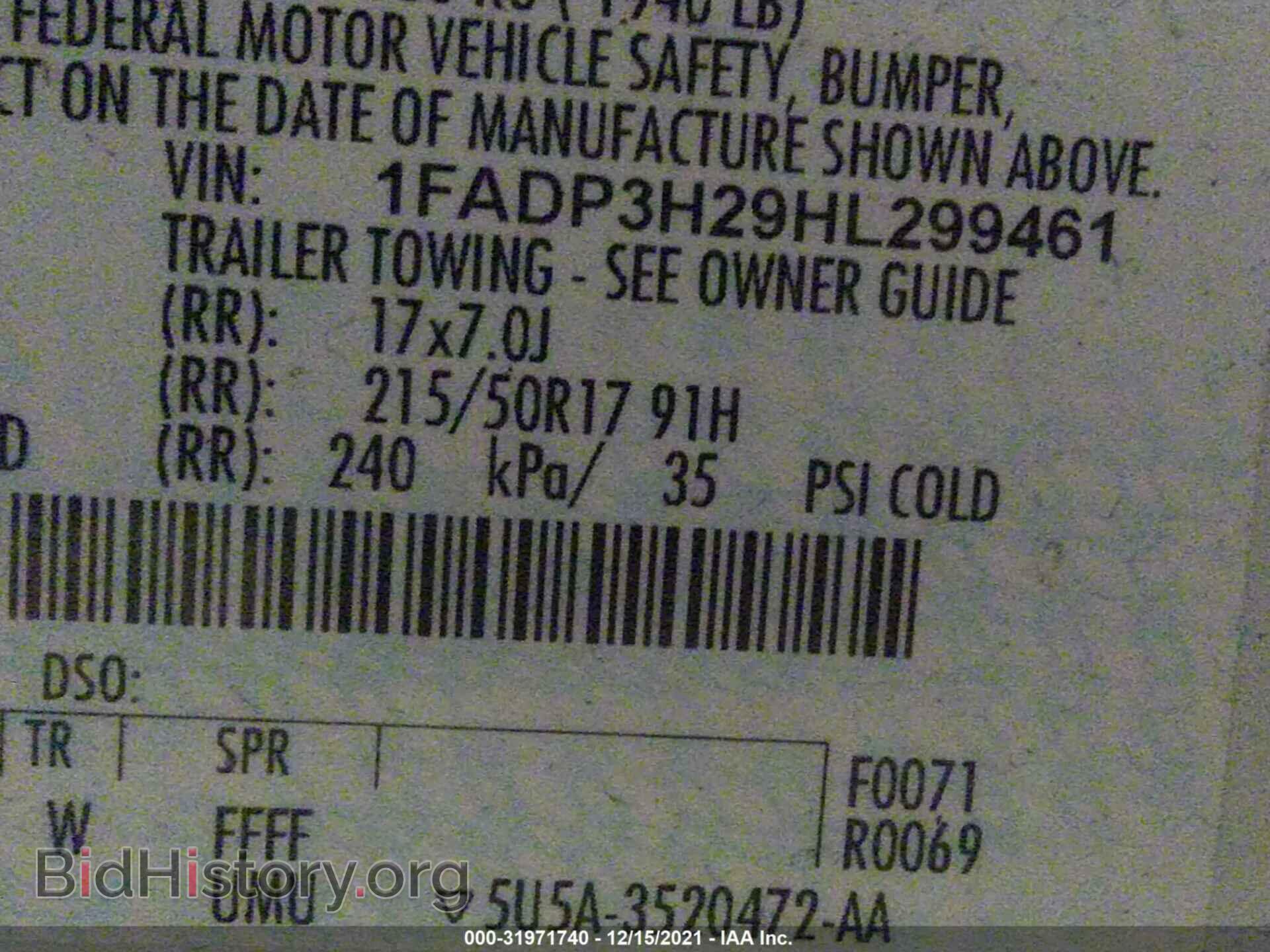 2017 FORD FOCUS - VIN: 1FADP3H29HL299461 - Фото 9